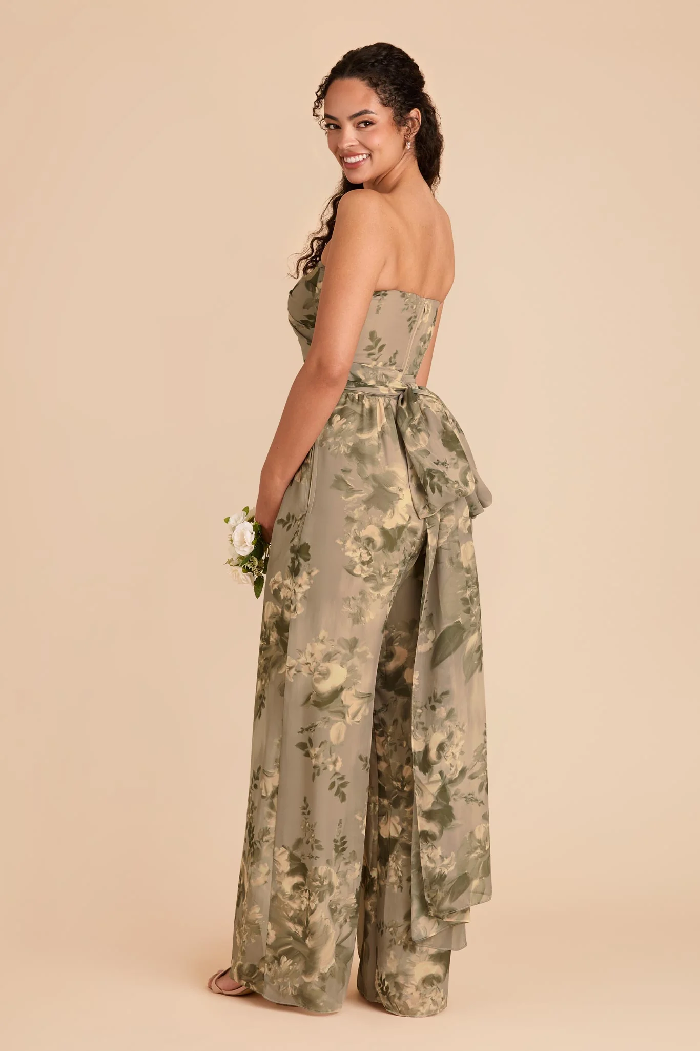Gigi Chiffon Jumpsuit - Doe Painted Botanics - Image 6