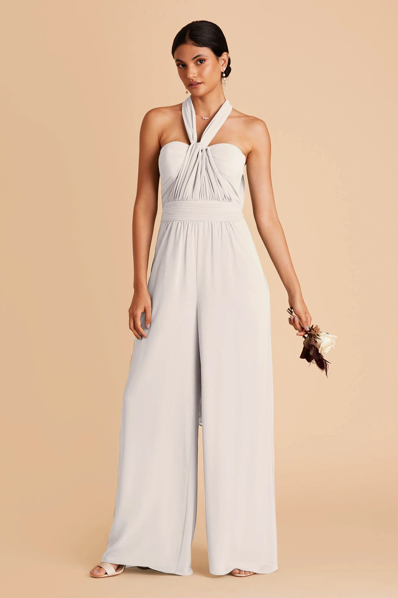 Gigi Chiffon Jumpsuit - Dove Gray