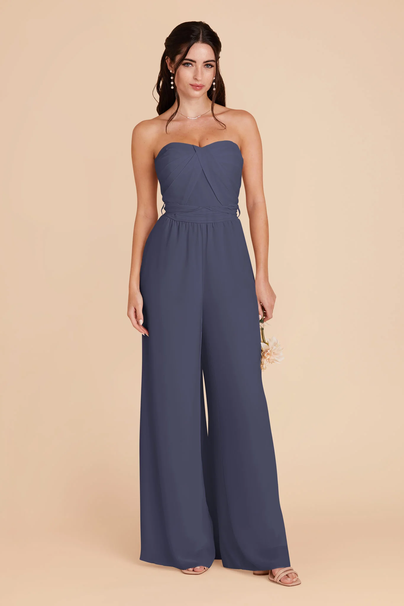 Gigi Chiffon Jumpsuit - Dusk Blue - Image 3