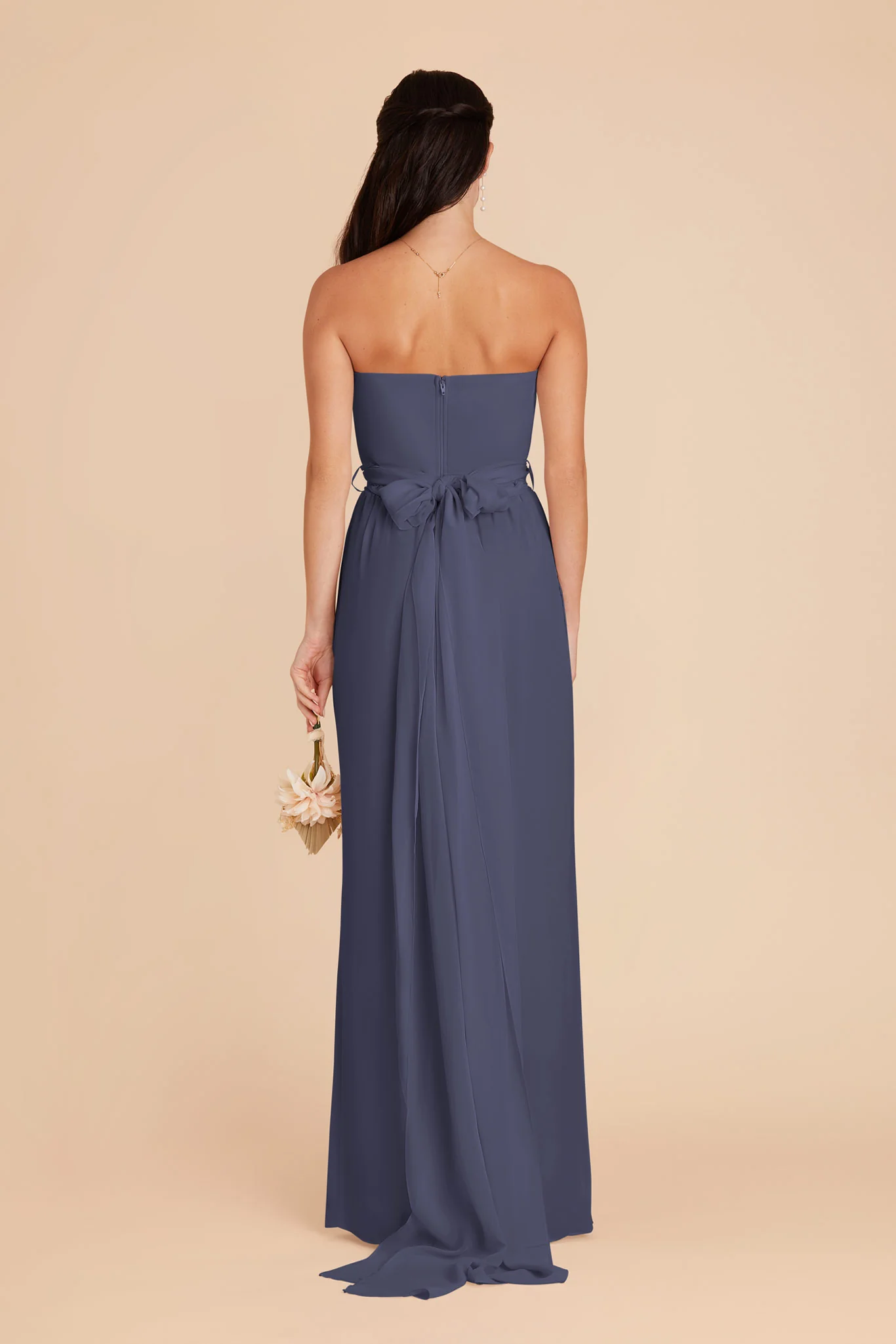 Gigi Chiffon Jumpsuit - Dusk Blue - Image 5