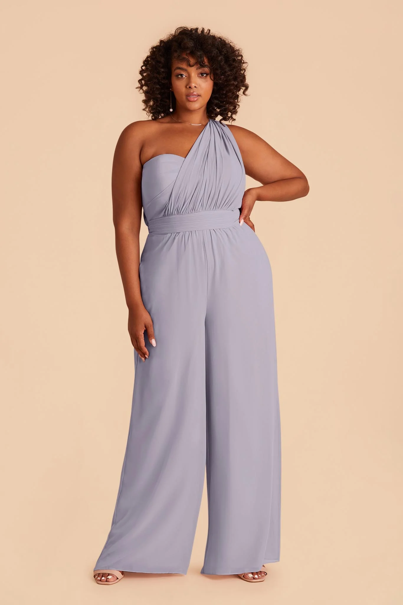 Gigi Chiffon Jumpsuit - Dusty Lilac - Image 2