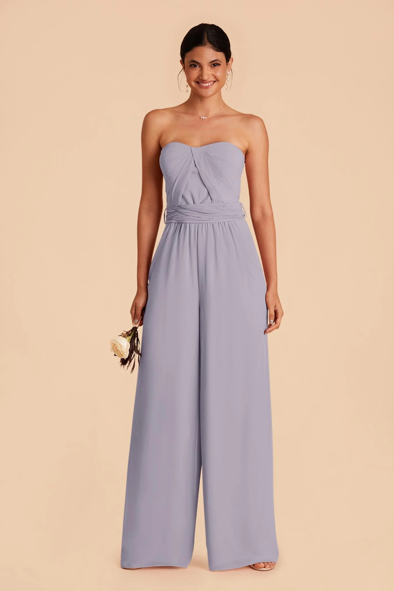 Gigi Chiffon Jumpsuit - Dusty Lilac - Image 4