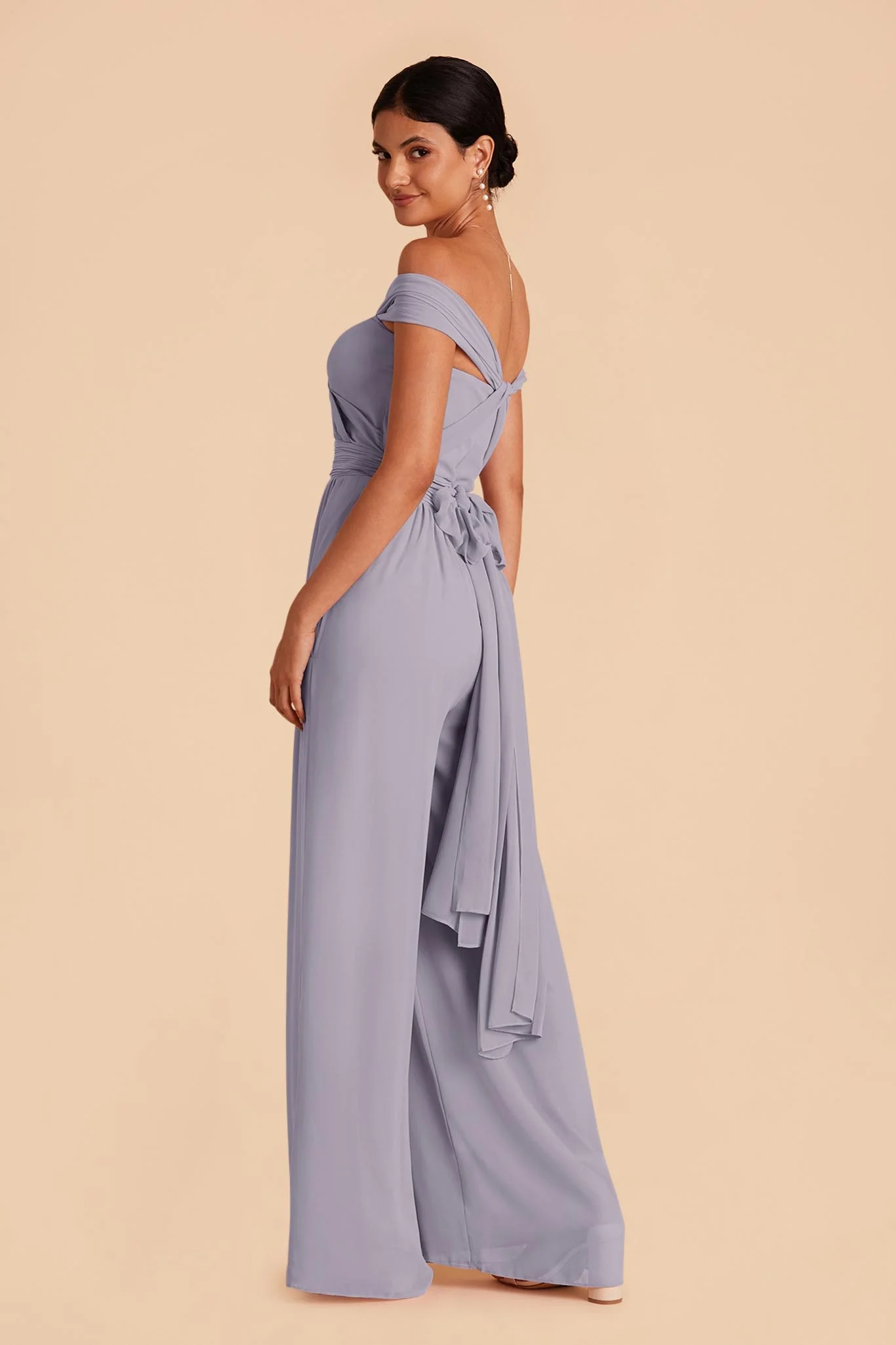 Gigi Chiffon Jumpsuit - Dusty Lilac - Image 5