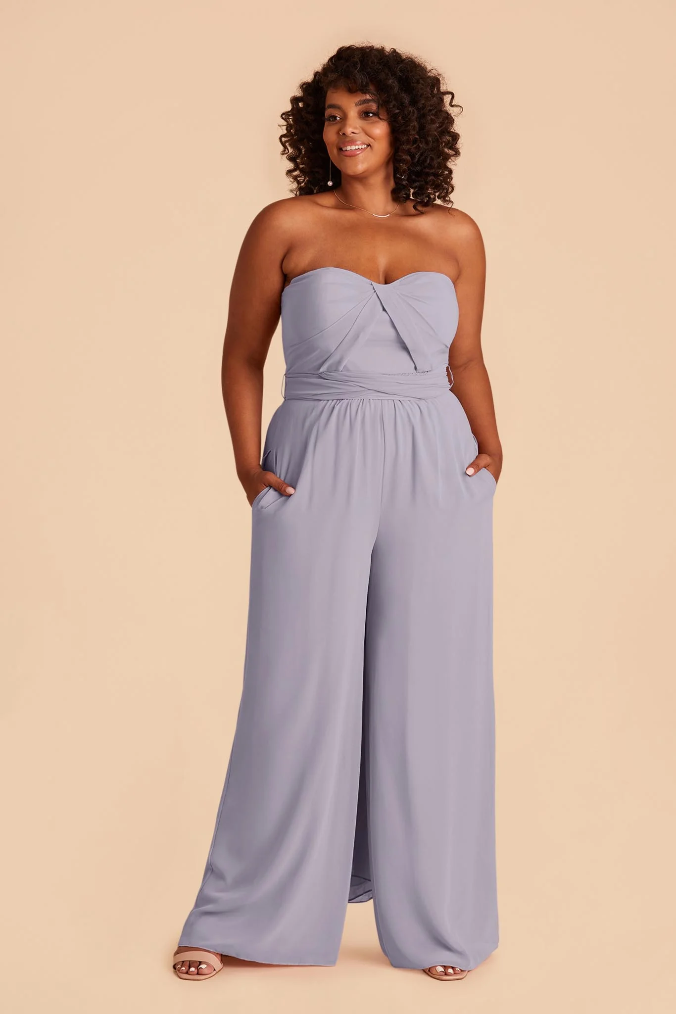 Gigi Chiffon Jumpsuit - Dusty Lilac - Image 6