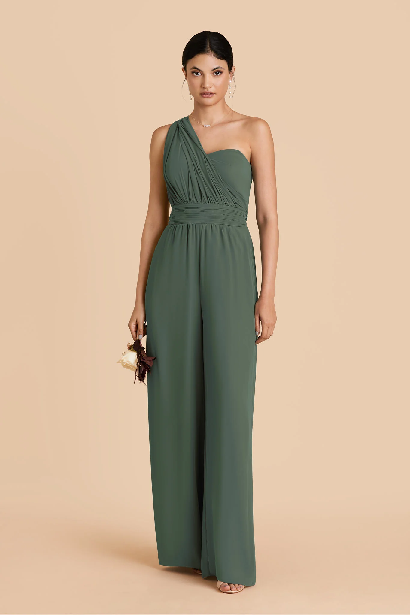 Gigi Chiffon Jumpsuit - Eucalyptus