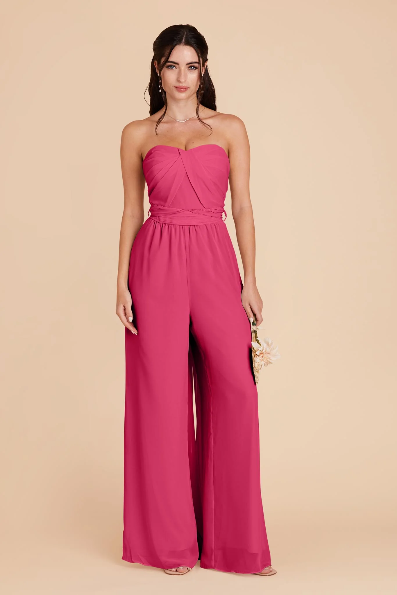 Gigi Chiffon Jumpsuit - Fuchsia