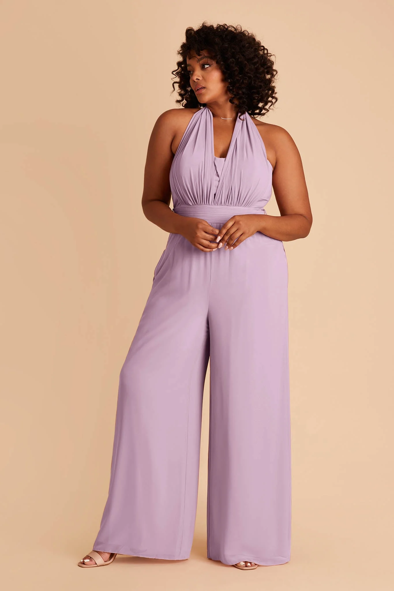 Gigi Chiffon Jumpsuit - Lavender - Image 2