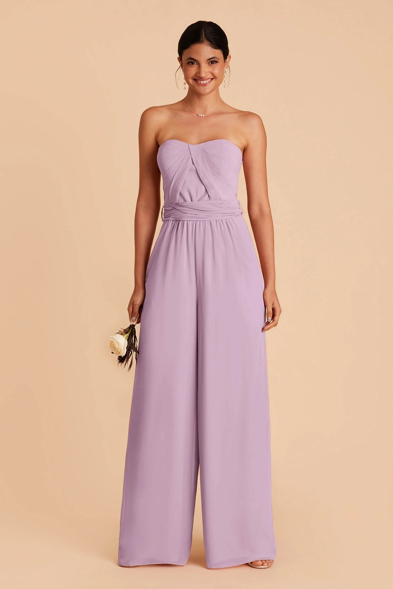 Gigi Chiffon Jumpsuit - Lavender - Image 4