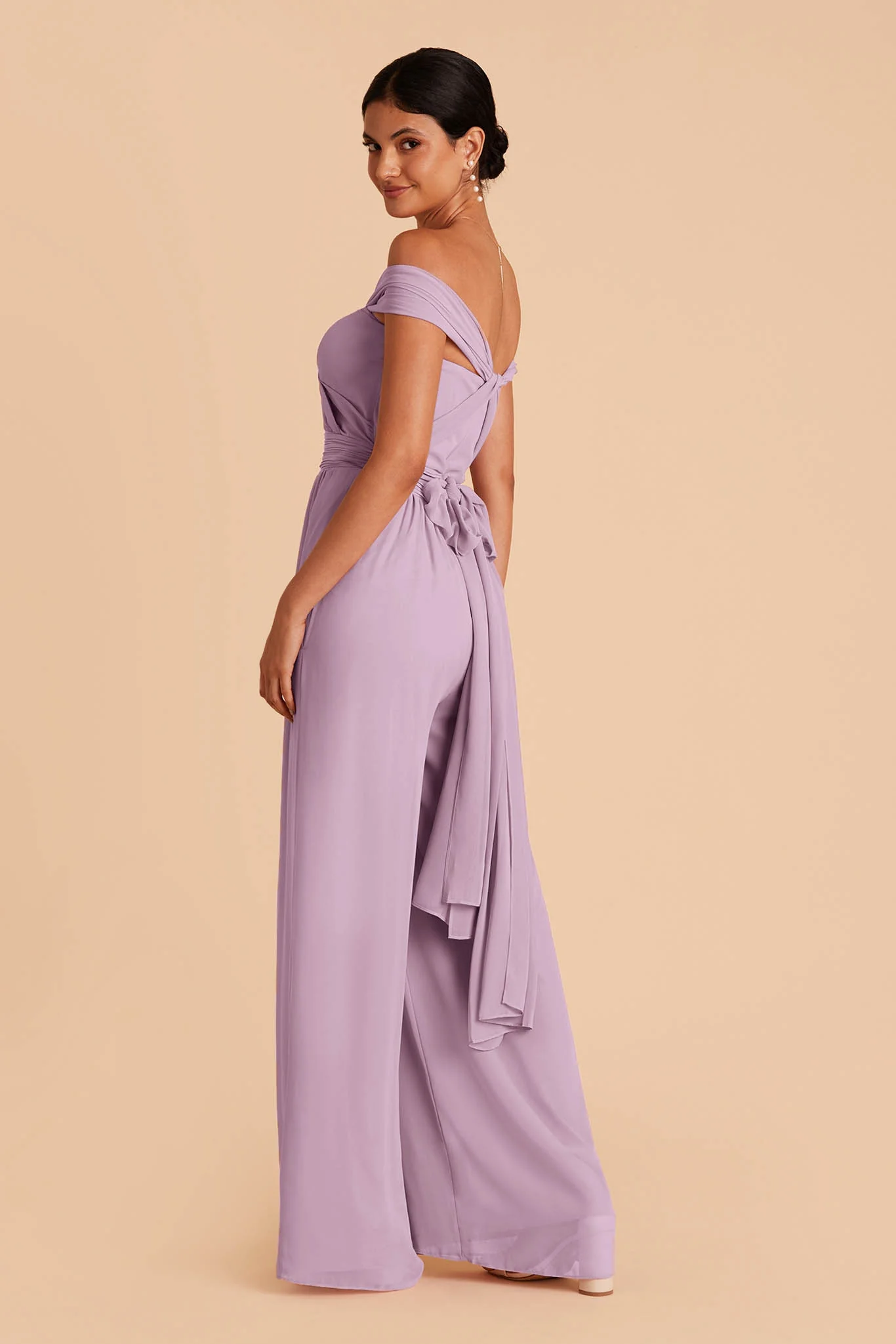 Gigi Chiffon Jumpsuit - Lavender - Image 5