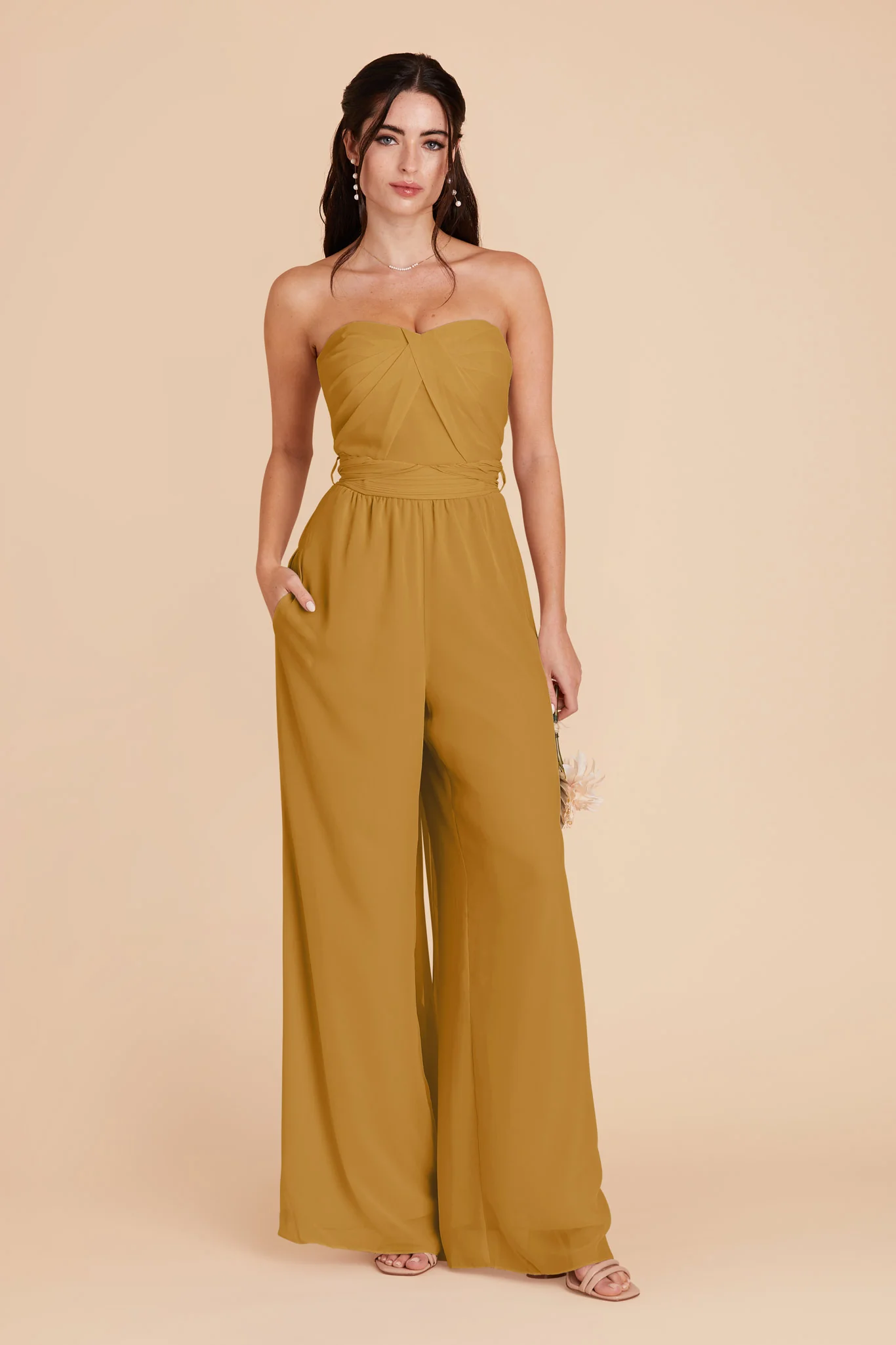 Gigi Chiffon Jumpsuit - Marigold