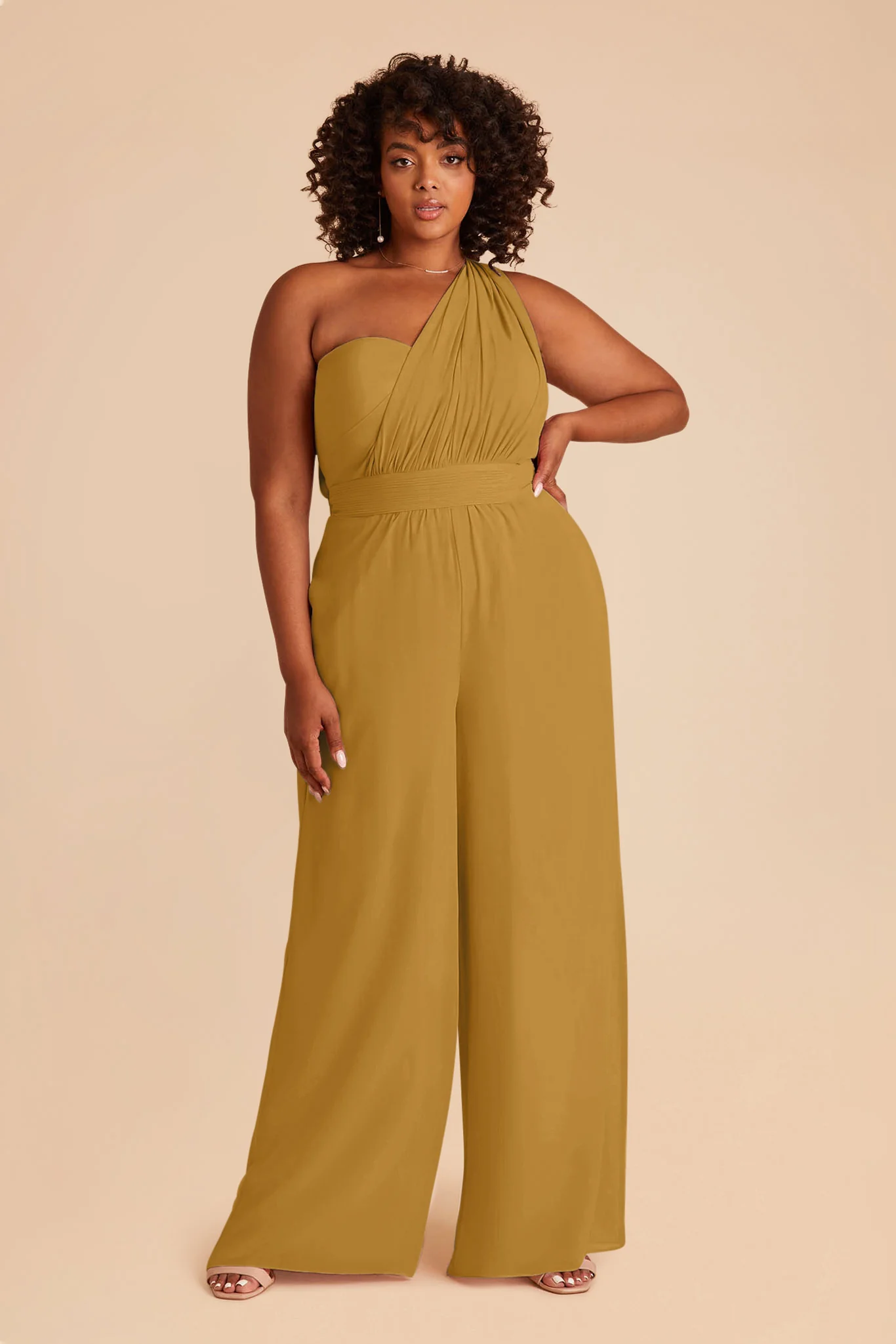 Gigi Chiffon Jumpsuit - Marigold - Image 2