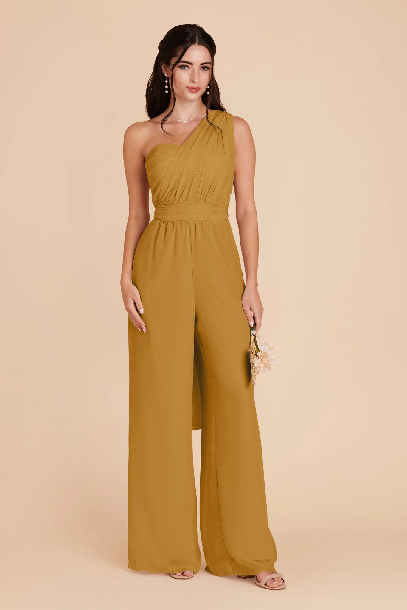 Gigi Chiffon Jumpsuit - Marigold - Image 3