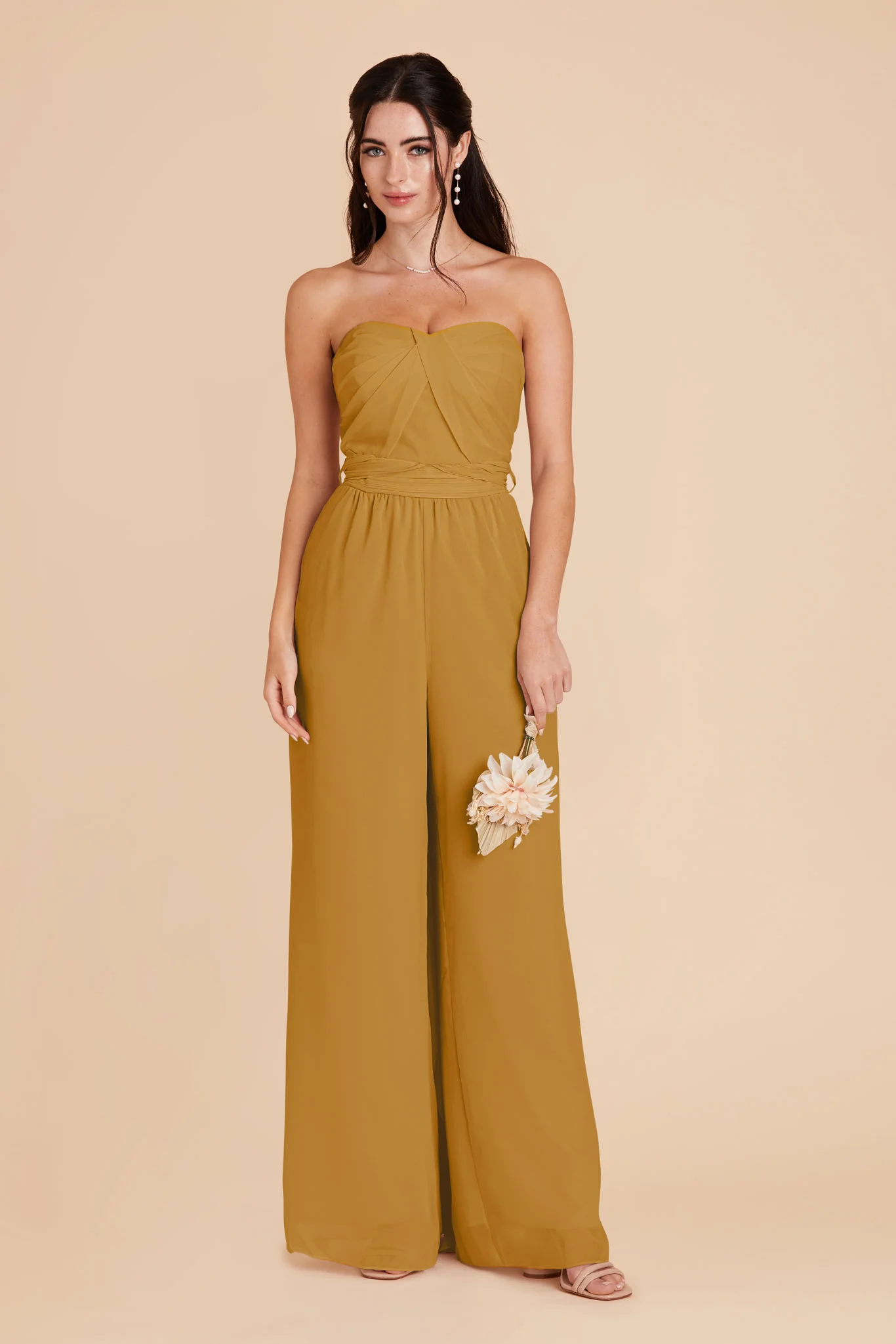 Gigi Chiffon Jumpsuit - Marigold - Image 5