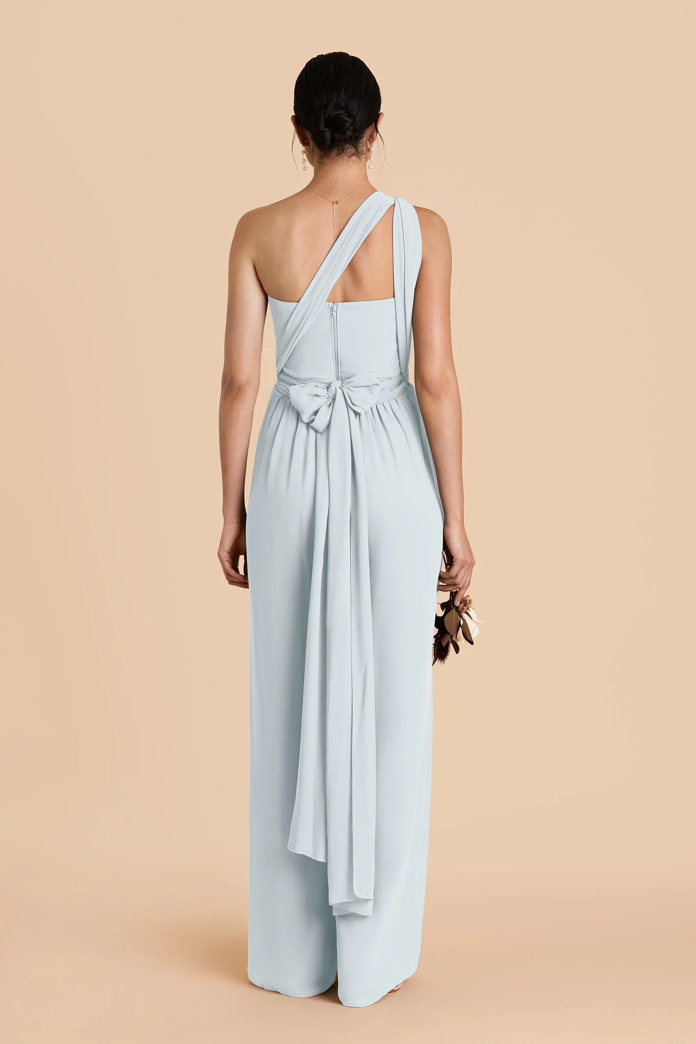 Gigi Chiffon Jumpsuit - Mist Blue - Image 4