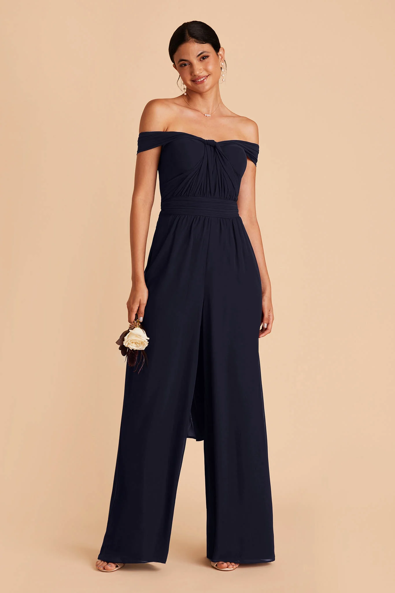 Gigi Chiffon Jumpsuit - Navy