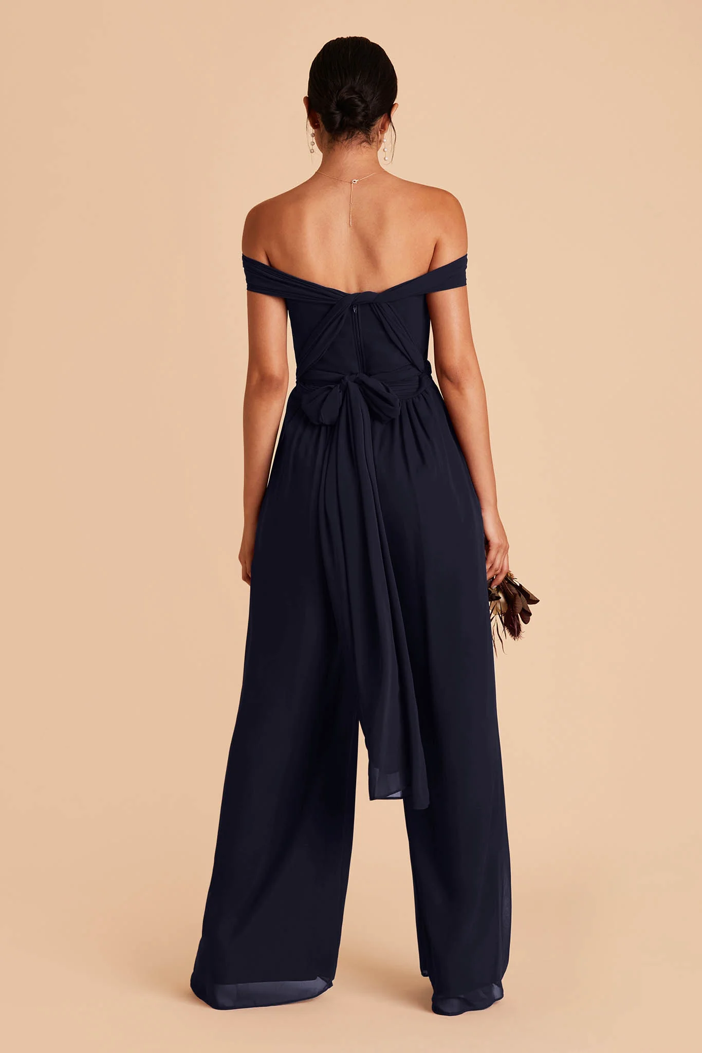 Gigi Chiffon Jumpsuit - Navy - Image 5