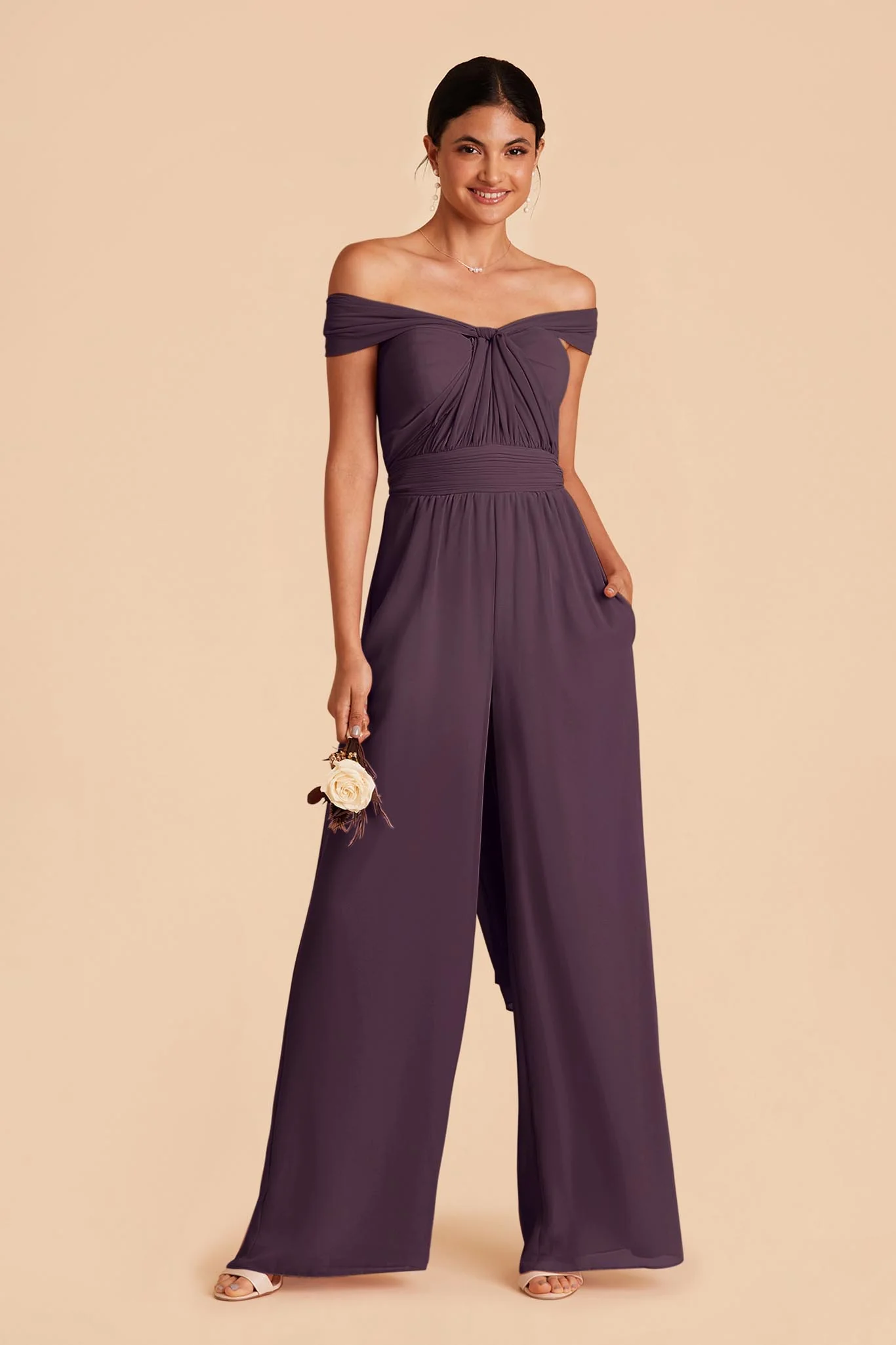 Gigi Chiffon Jumpsuit - Plum