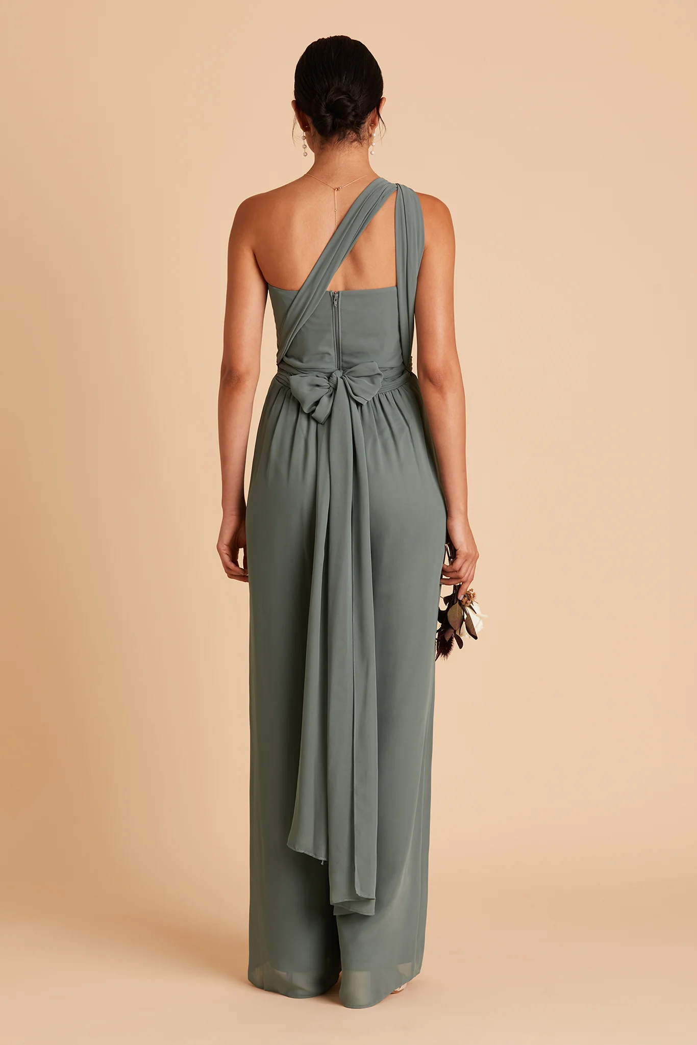 Gigi Chiffon Jumpsuit - Sea Glass - Image 9