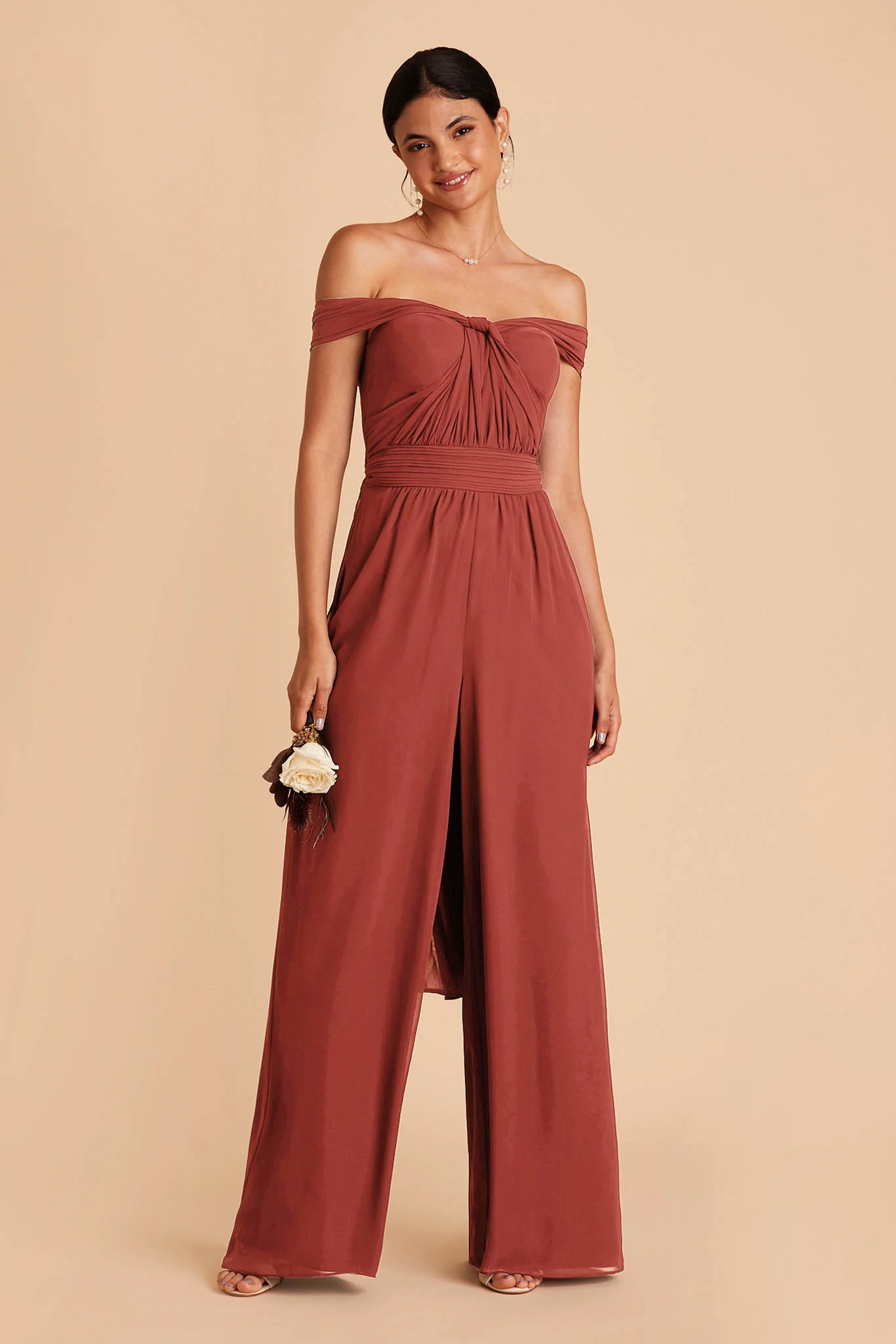 Gigi Chiffon Jumpsuit - Spice