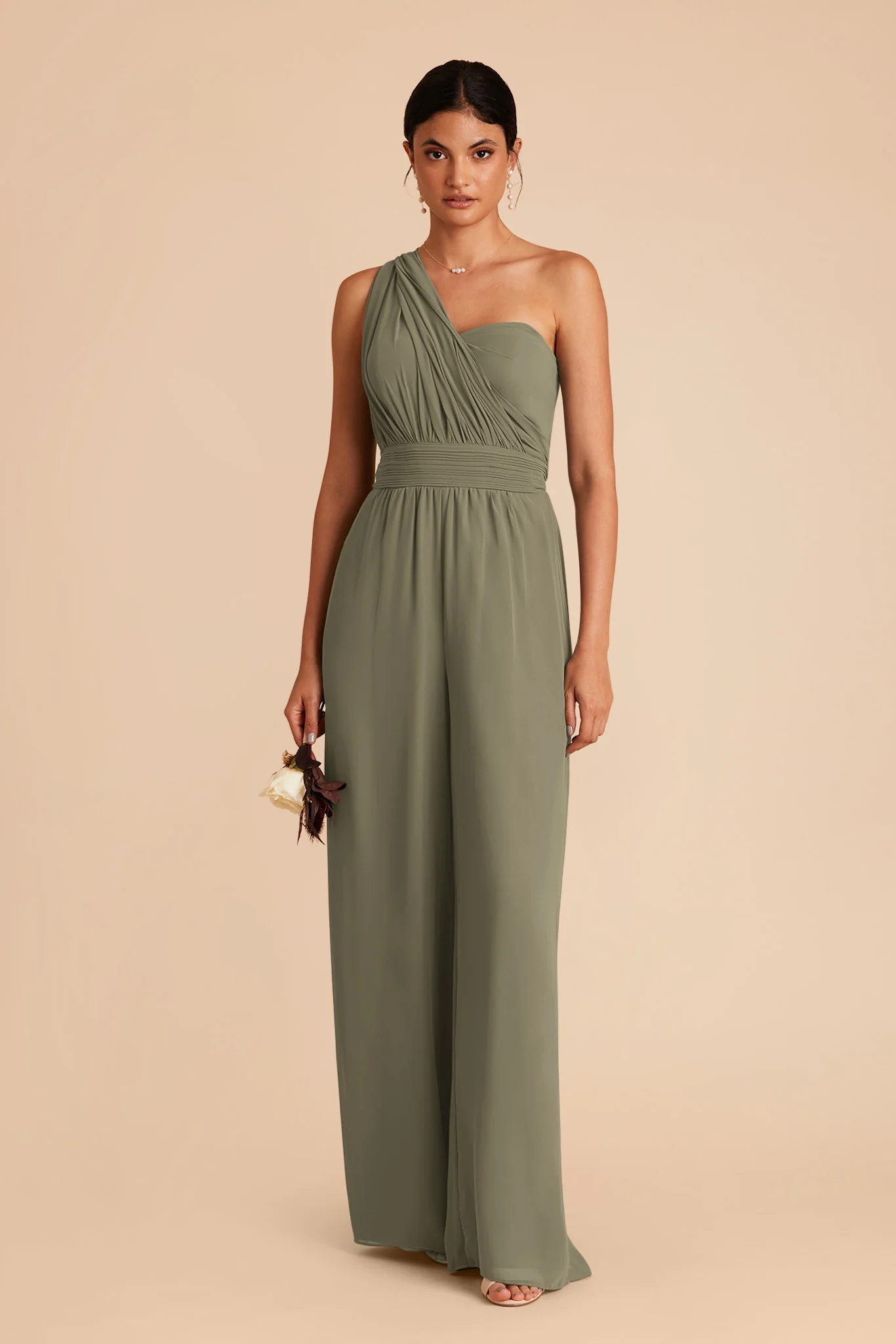 Gigi Chiffon Jumpsuit - Thyme