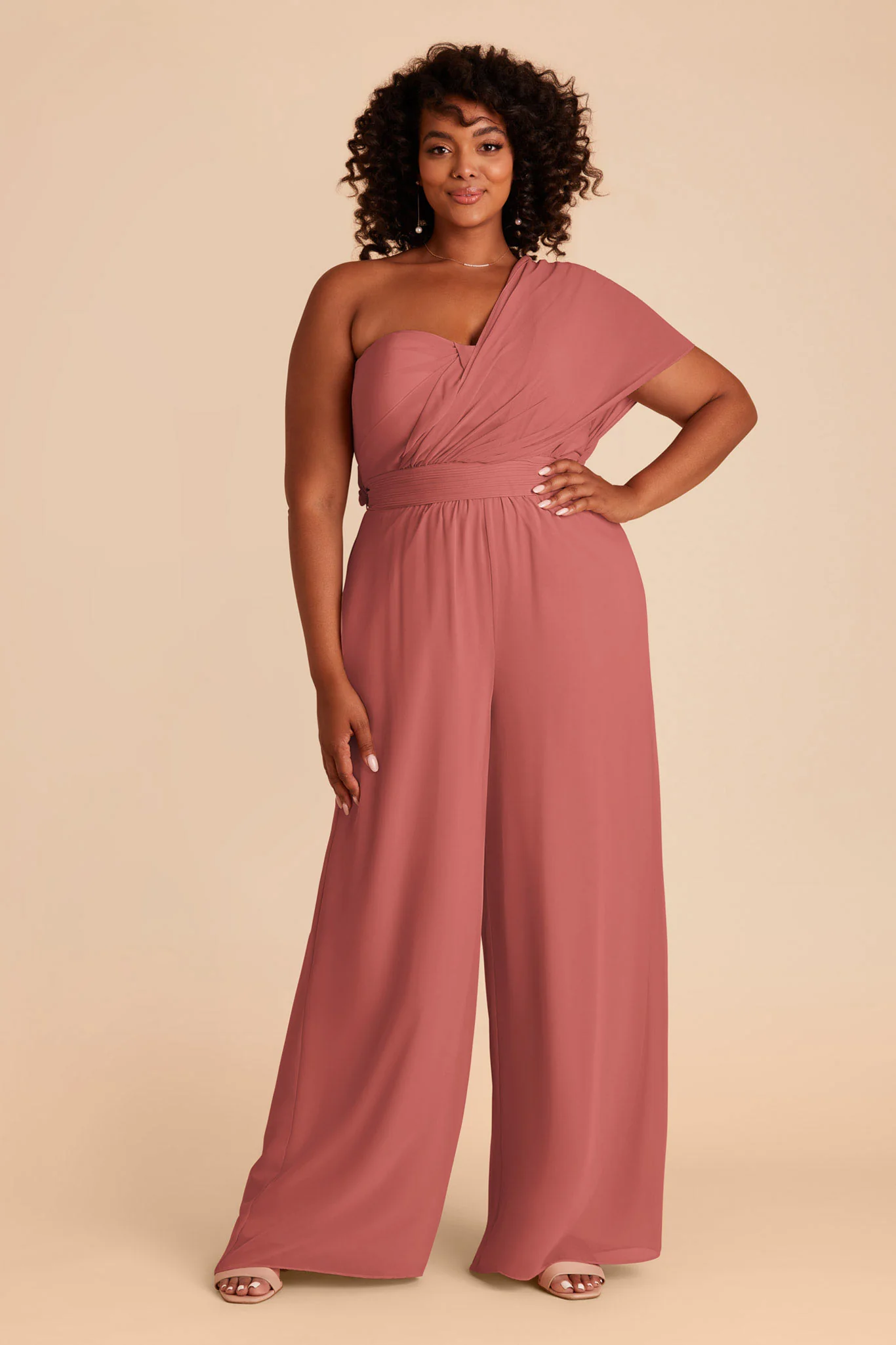 Gigi Chiffon Jumpsuit - Wild Rose - Image 2