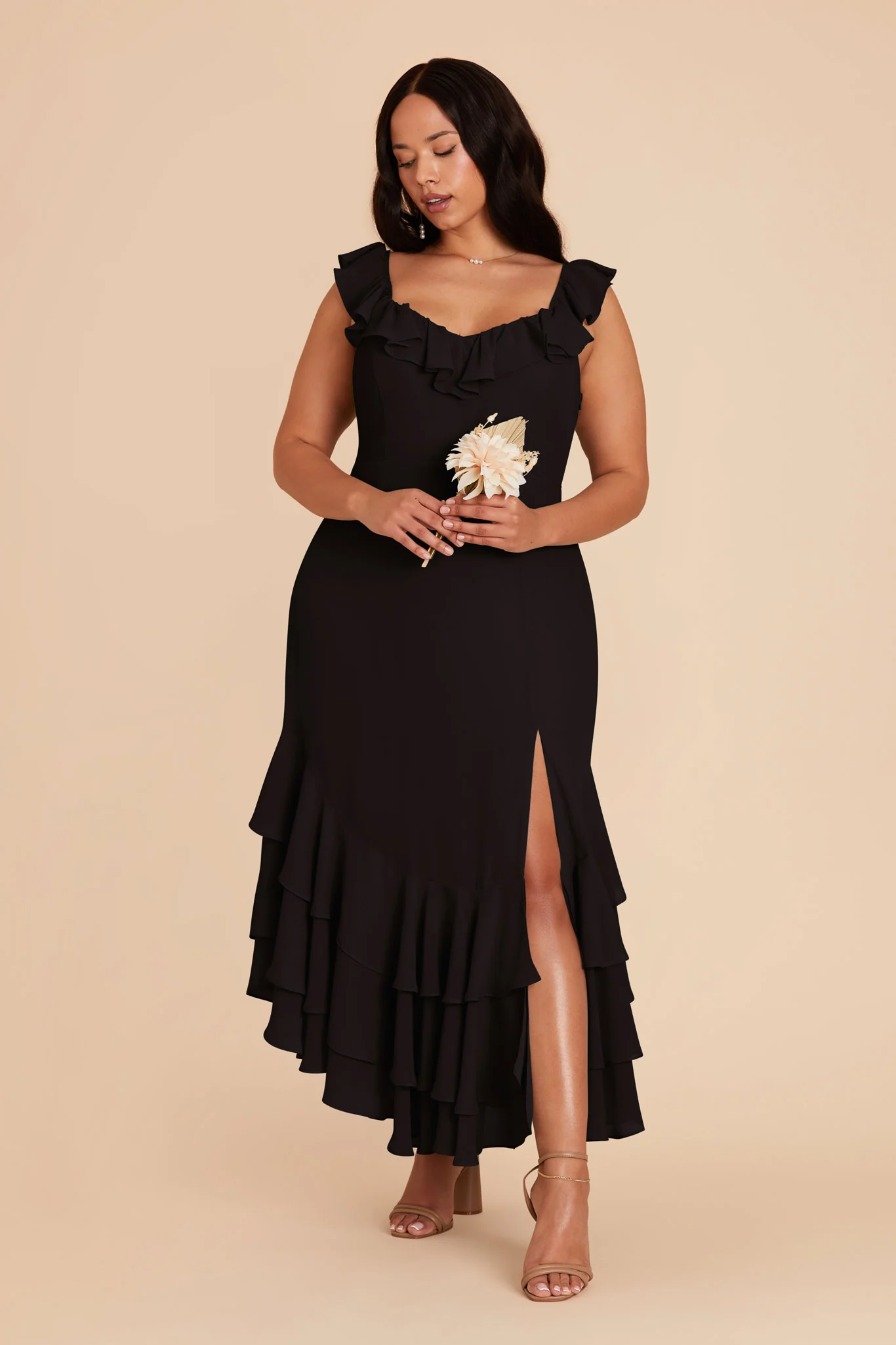 Ginny Chiffon Dress - Black - Image 7