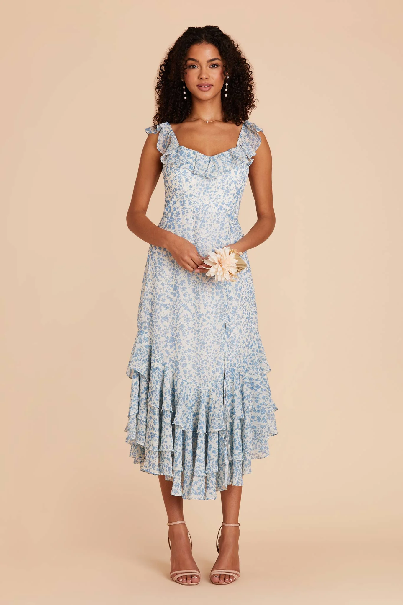 Ginny Chiffon Dress - Blue Dreamy Ditsy - Image 4