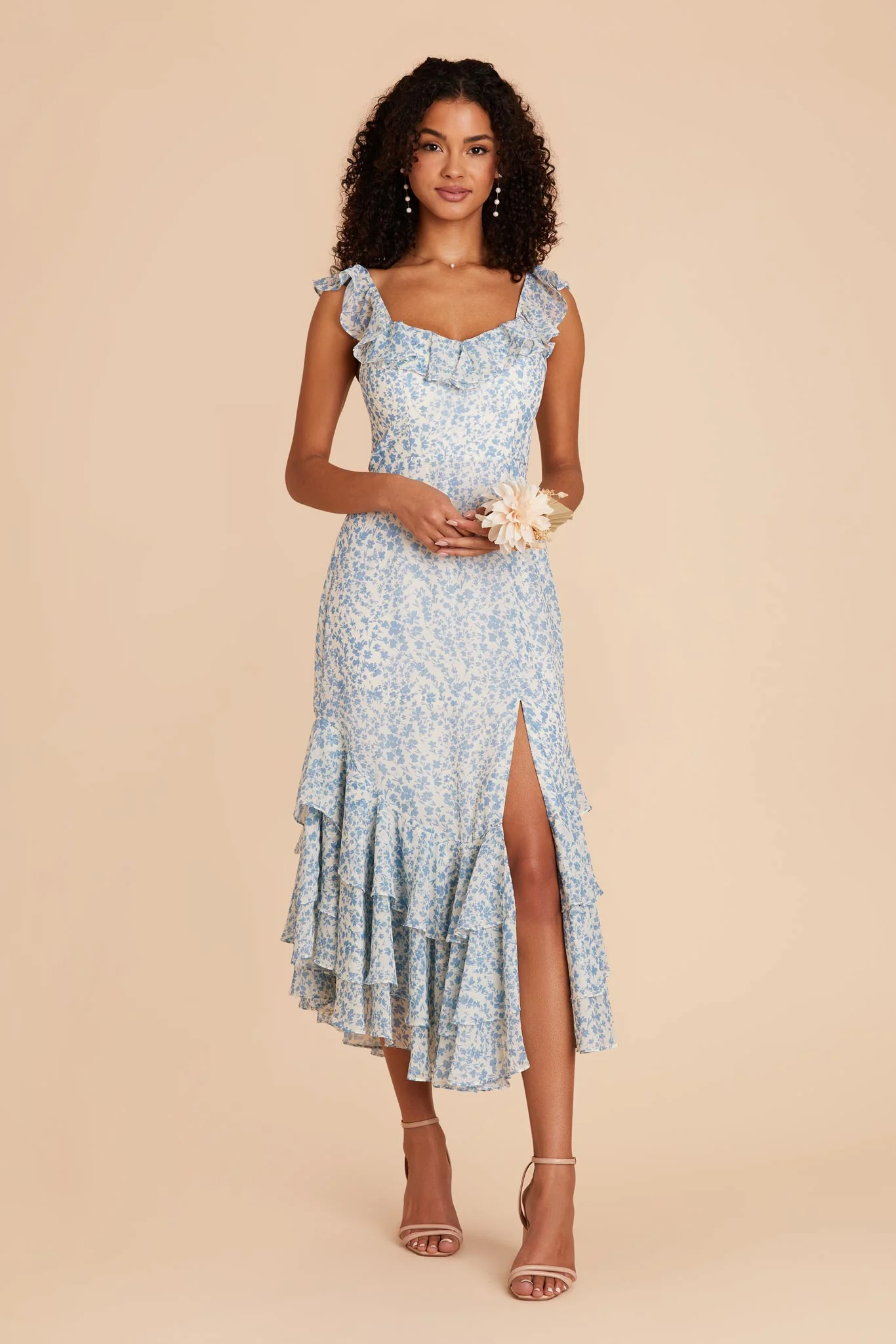 Ginny Chiffon Dress - Blue Dreamy Ditsy - Image 5