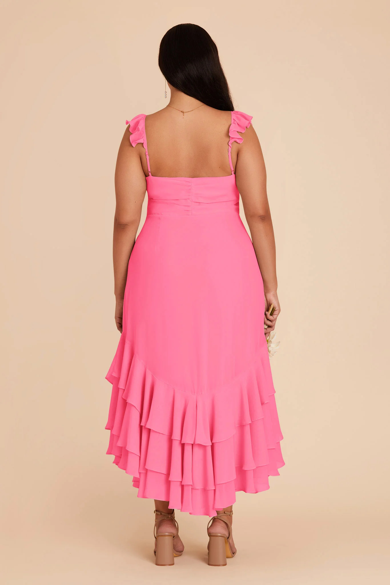Ginny Chiffon Dress - Bon Bon Pink - Image 10