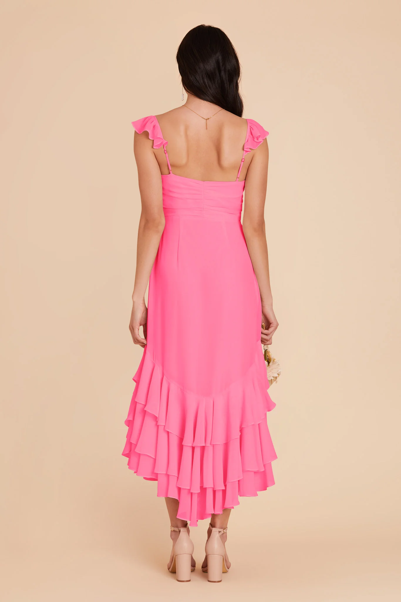 Ginny Chiffon Dress - Bon Bon Pink - Image 7
