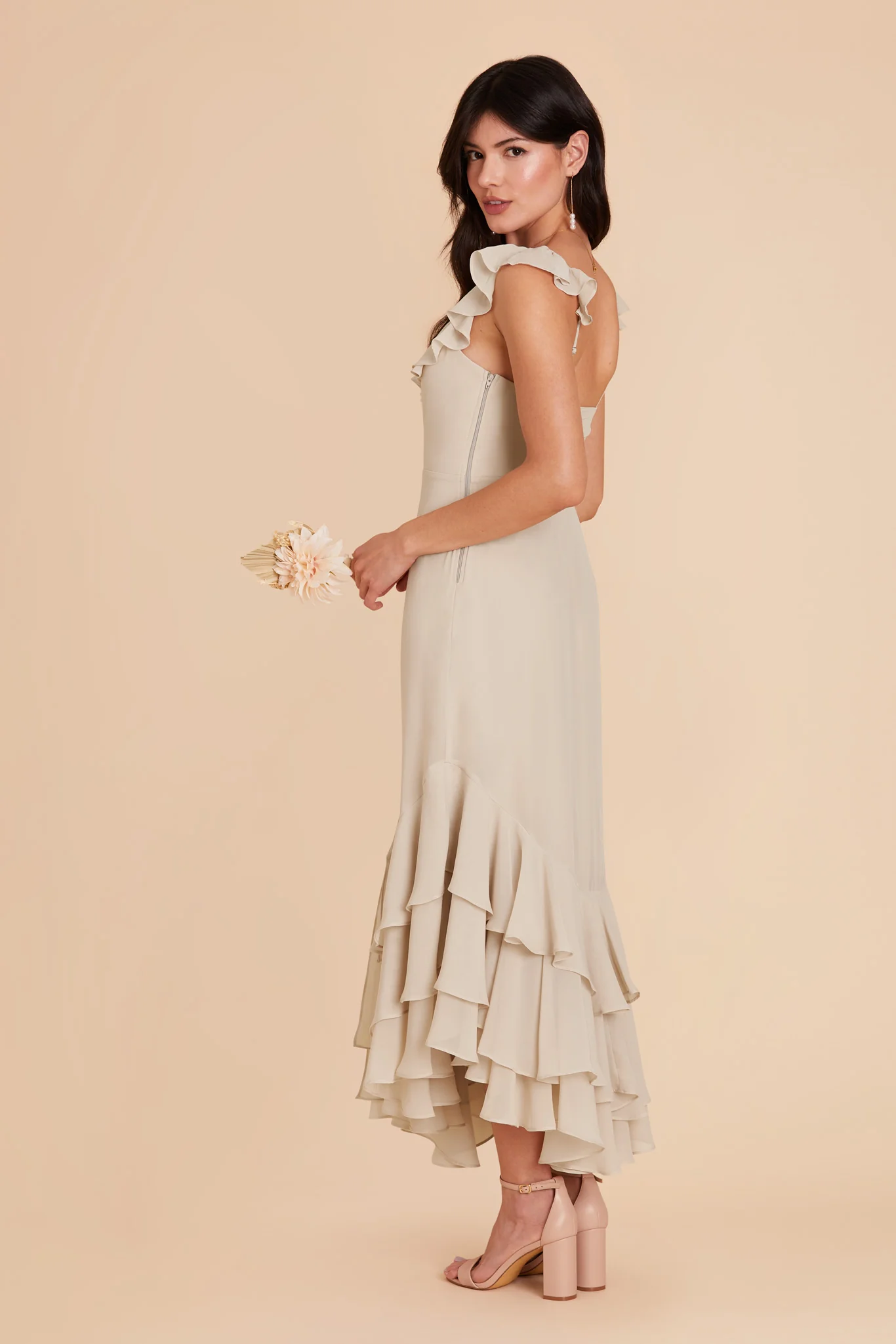 Ginny Chiffon Dress - Classic Champagne - Image 5