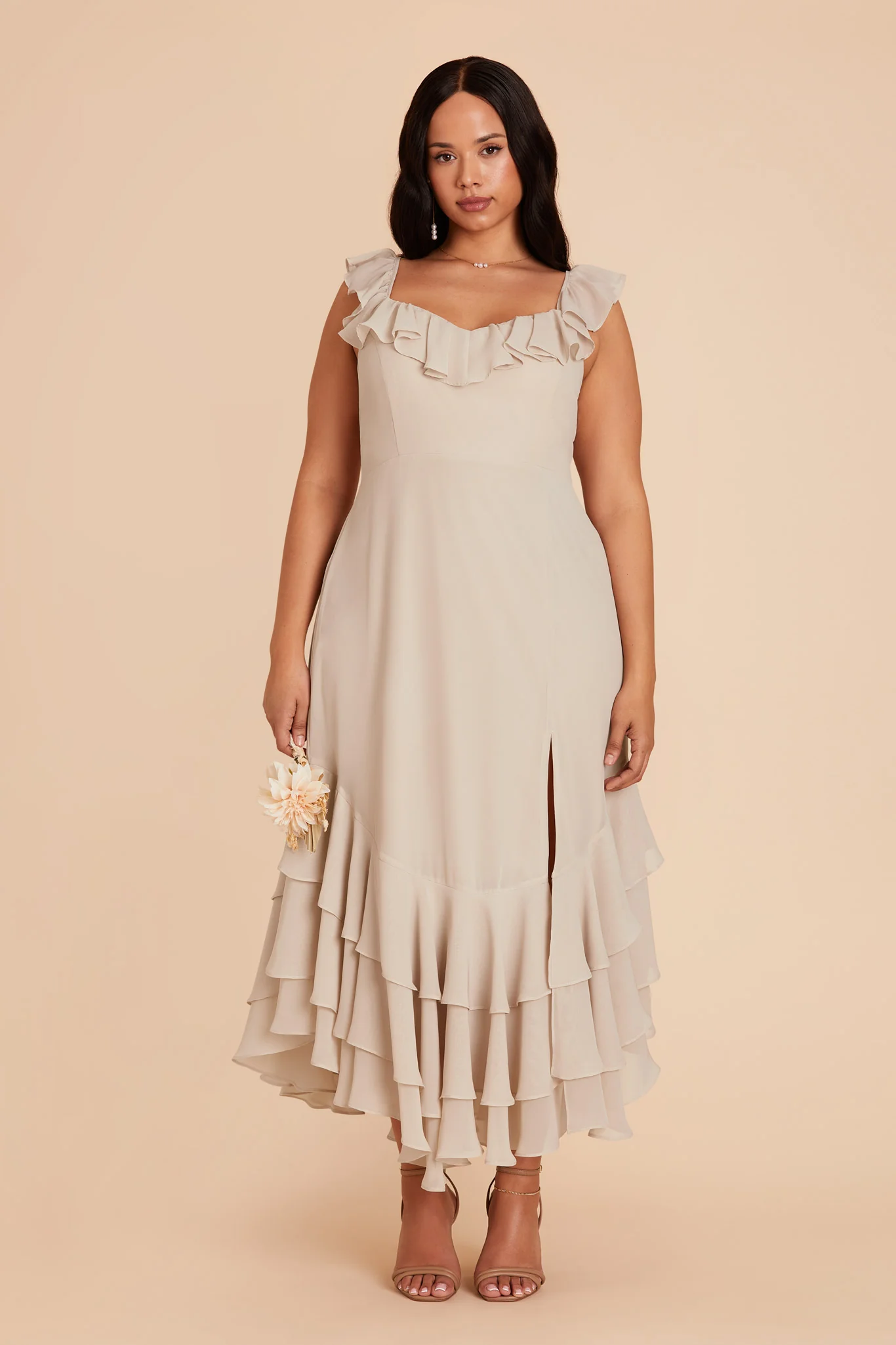 Ginny Chiffon Dress - Classic Champagne - Image 7