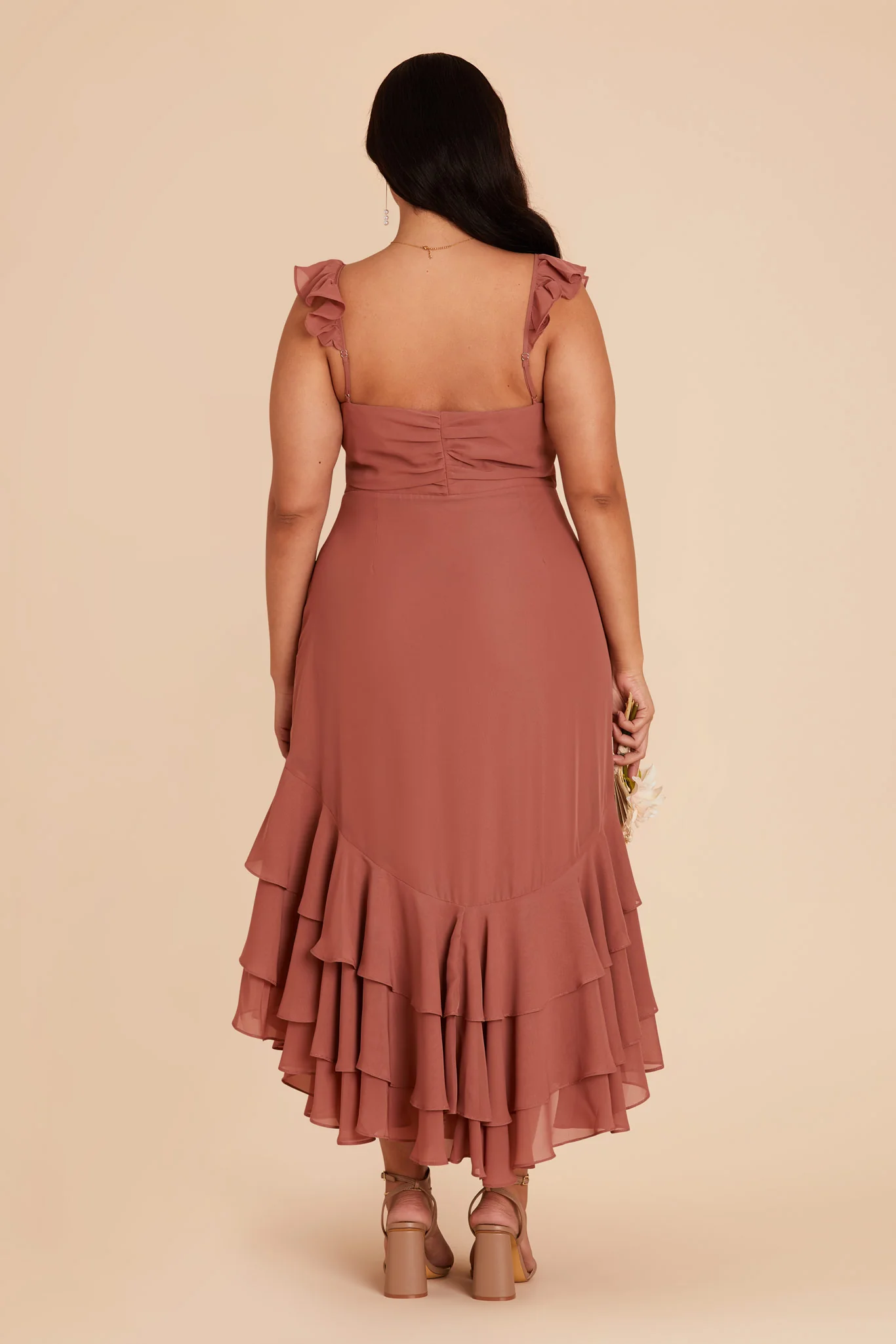 Ginny Chiffon Dress - Desert Rose - Image 10