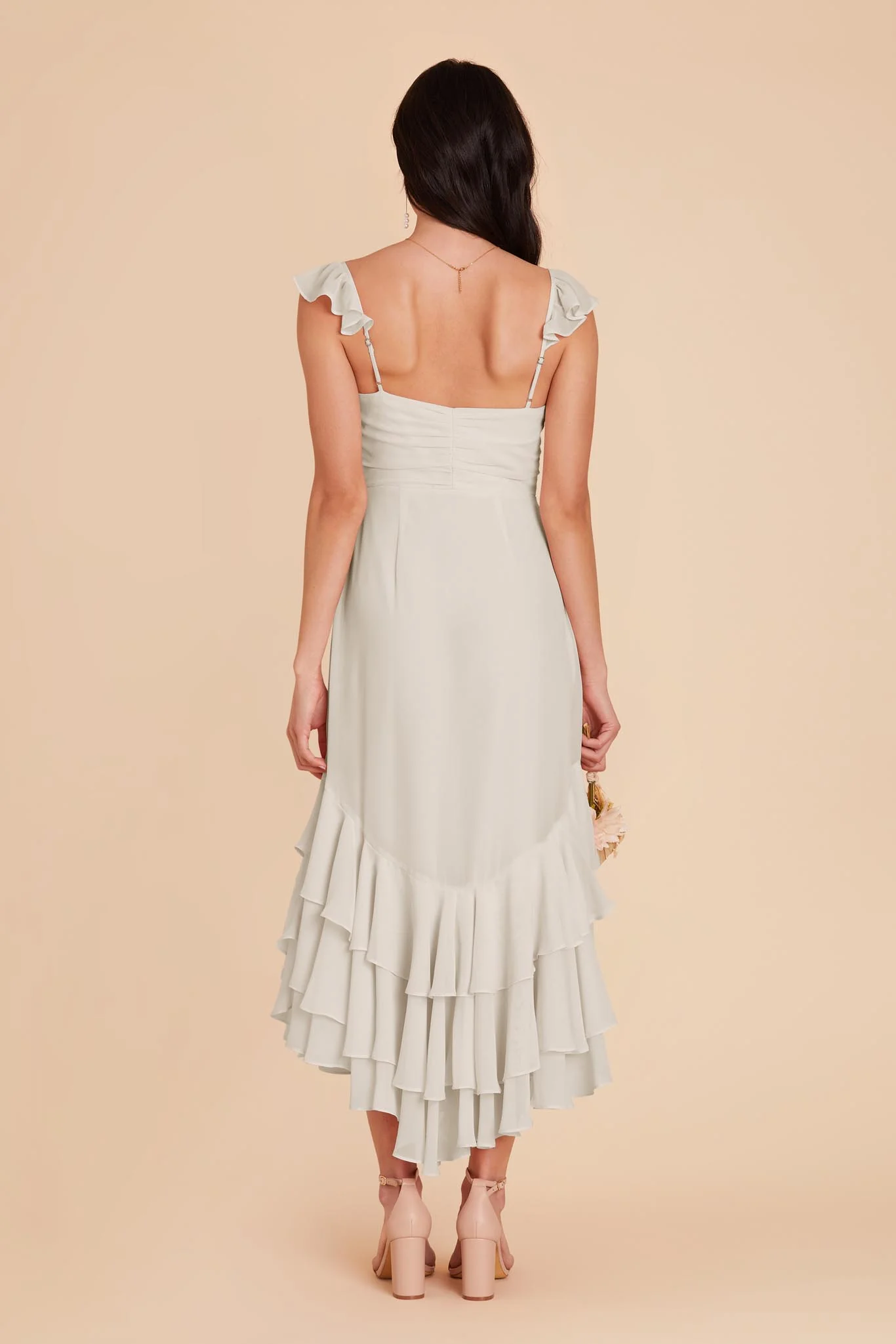 Ginny Chiffon Dress - Dove Gray - Image 7