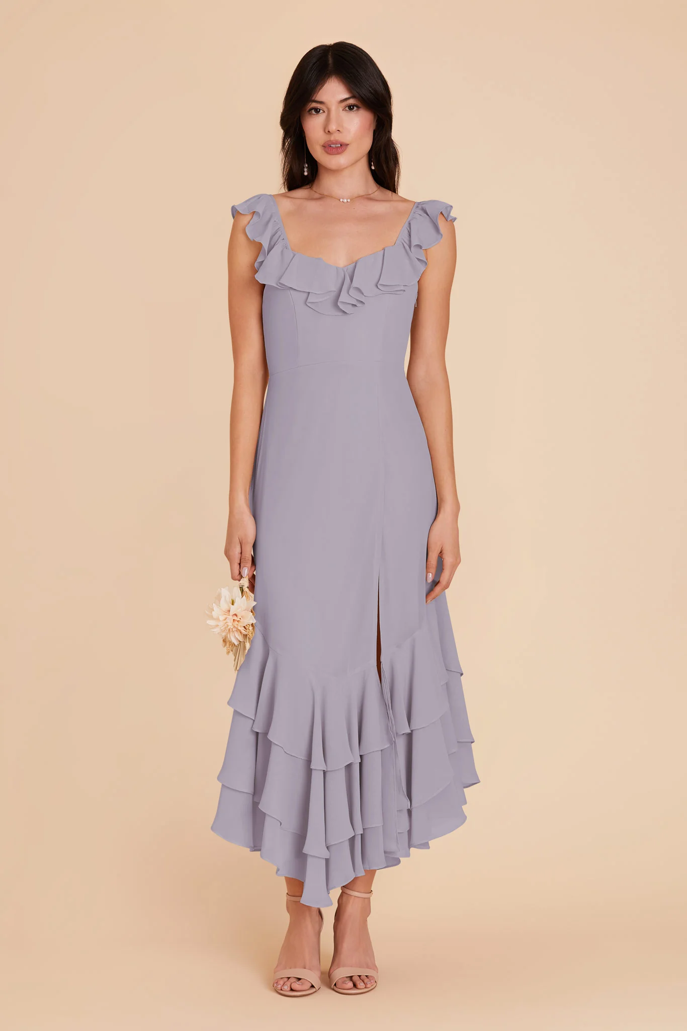 Ginny Chiffon Dress - Dusty Lilac