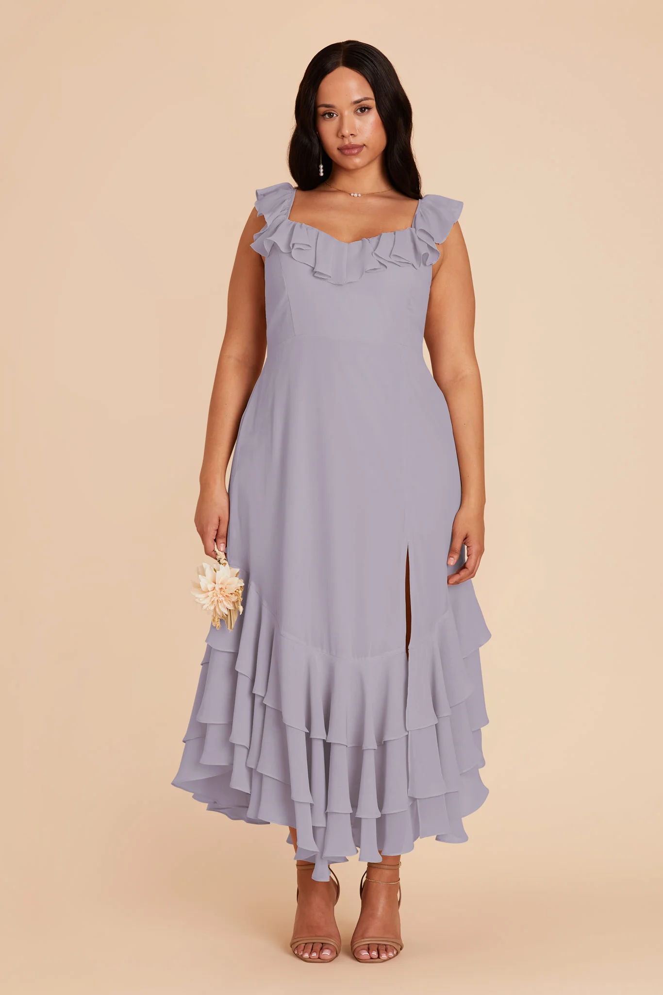Ginny Chiffon Dress - Dusty Lilac - Image 2