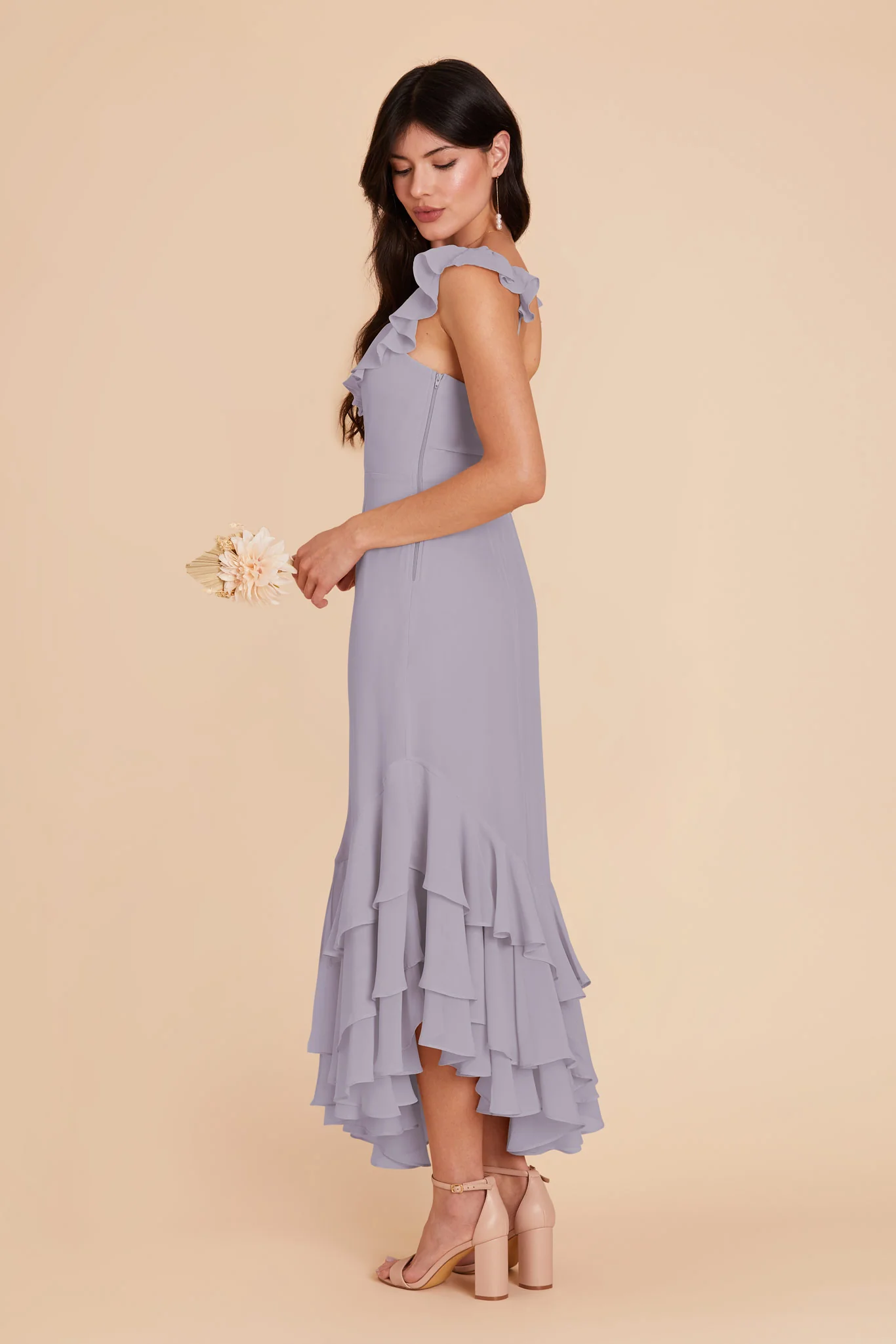 Ginny Chiffon Dress - Dusty Lilac - Image 4
