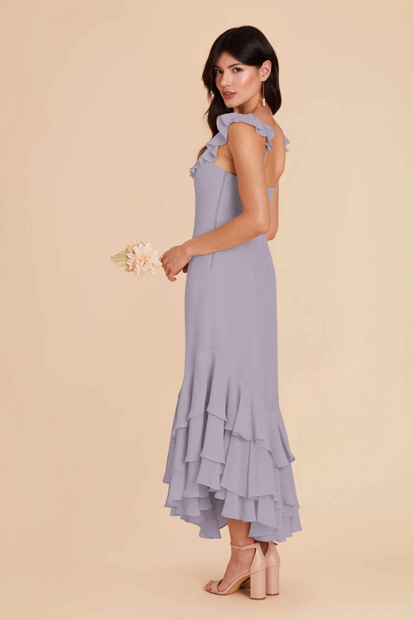 Ginny Chiffon Dress - Dusty Lilac - Image 7