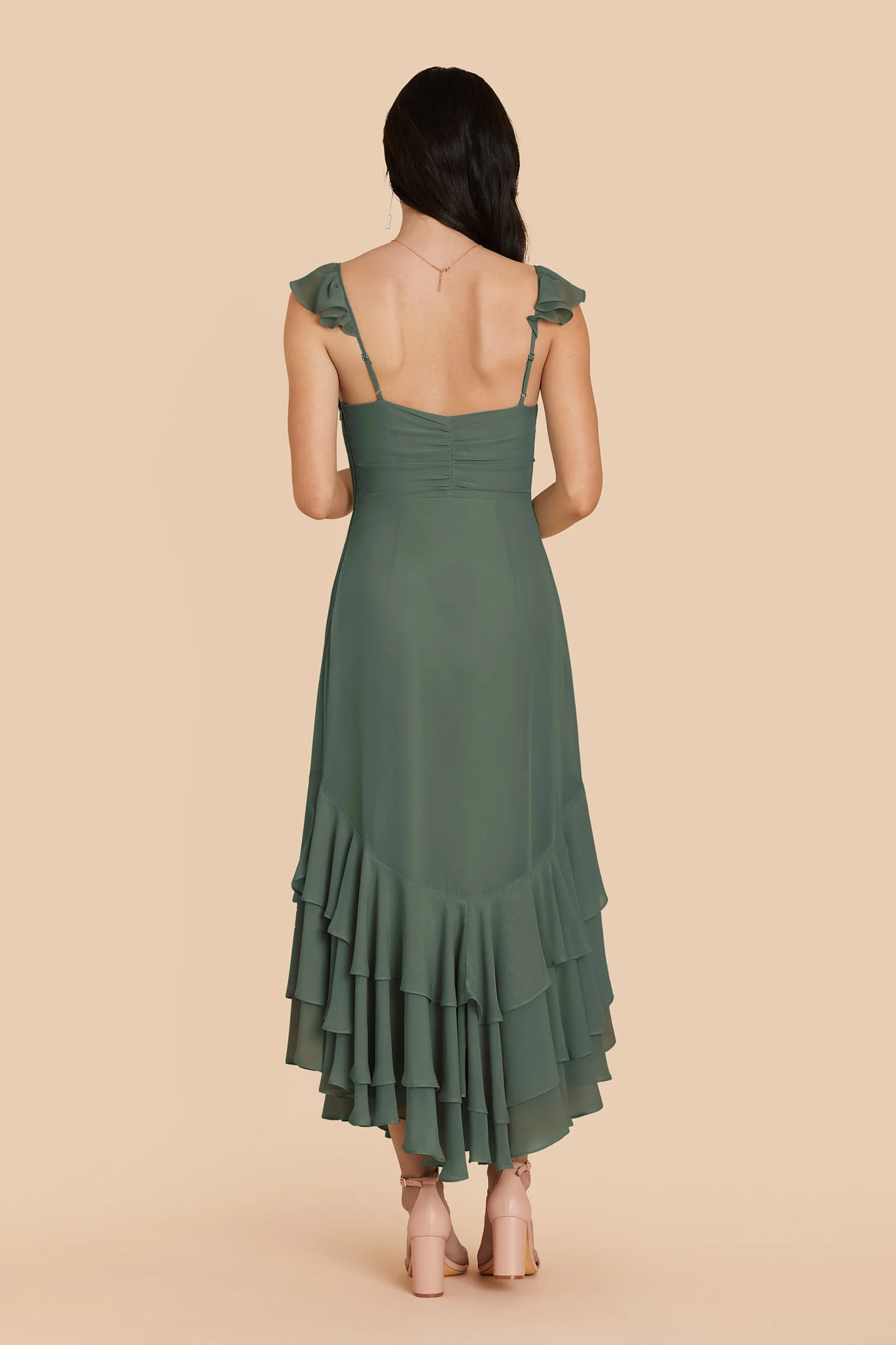 Ginny Chiffon Dress - Eucalyptus - Image 5