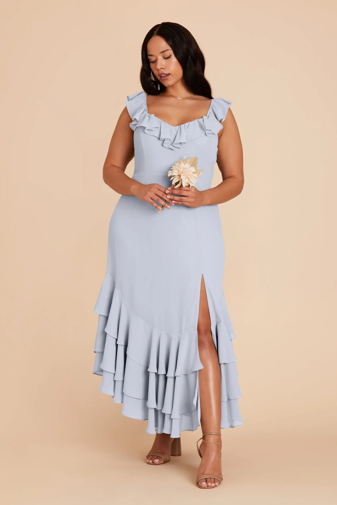 Ginny Chiffon Dress - Ice Blue - Image 2