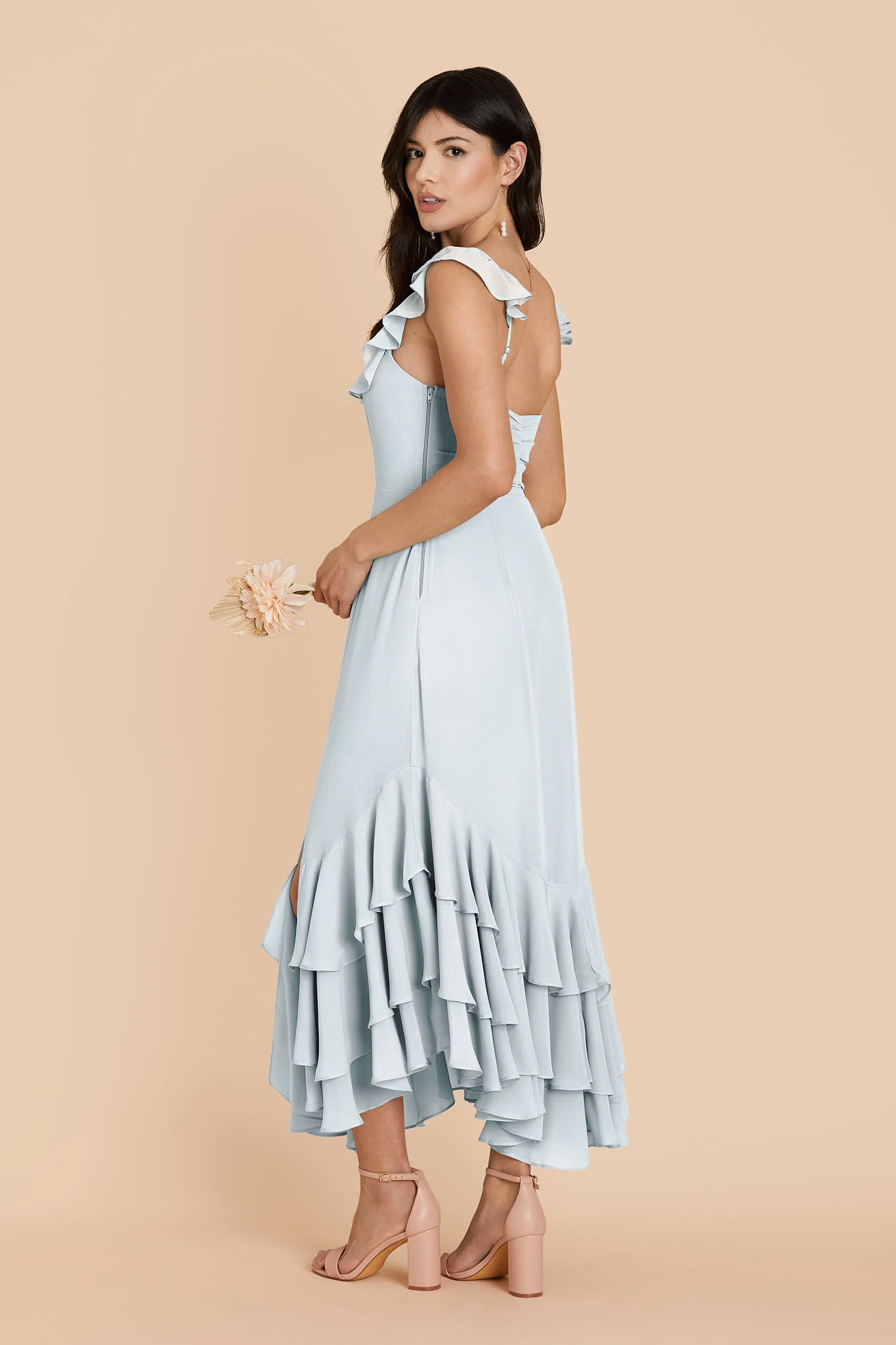 Ginny Chiffon Dress - Mist Blue - Image 4