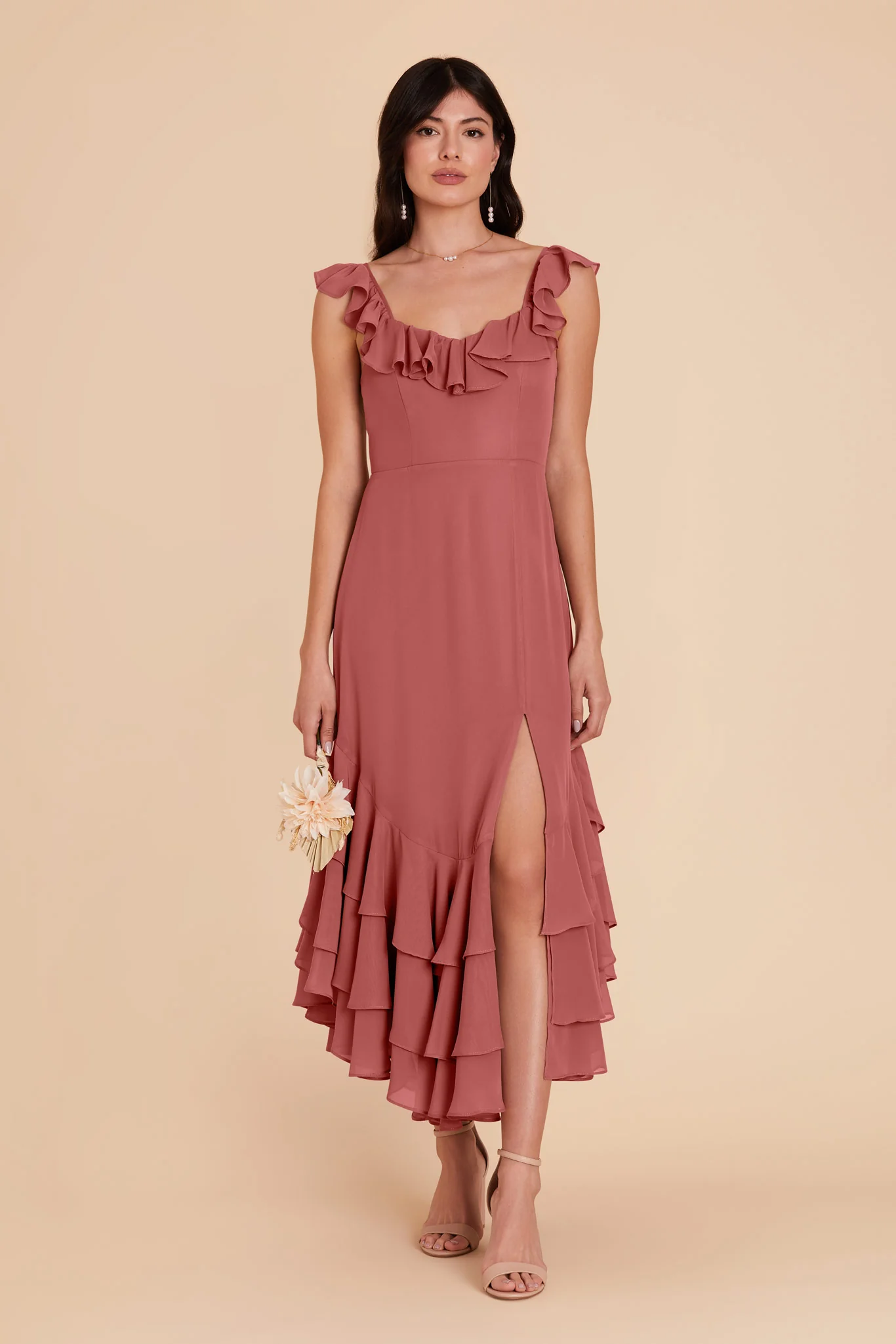Ginny Chiffon Dress - Mulberry - Image 3