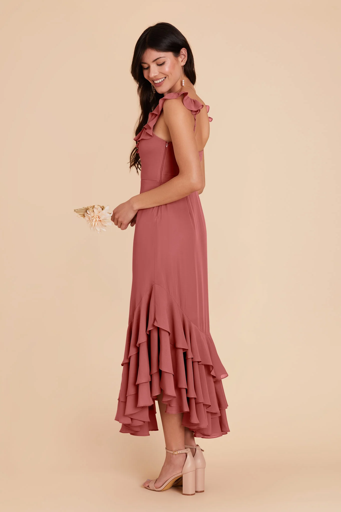 Ginny Chiffon Dress - Mulberry - Image 5