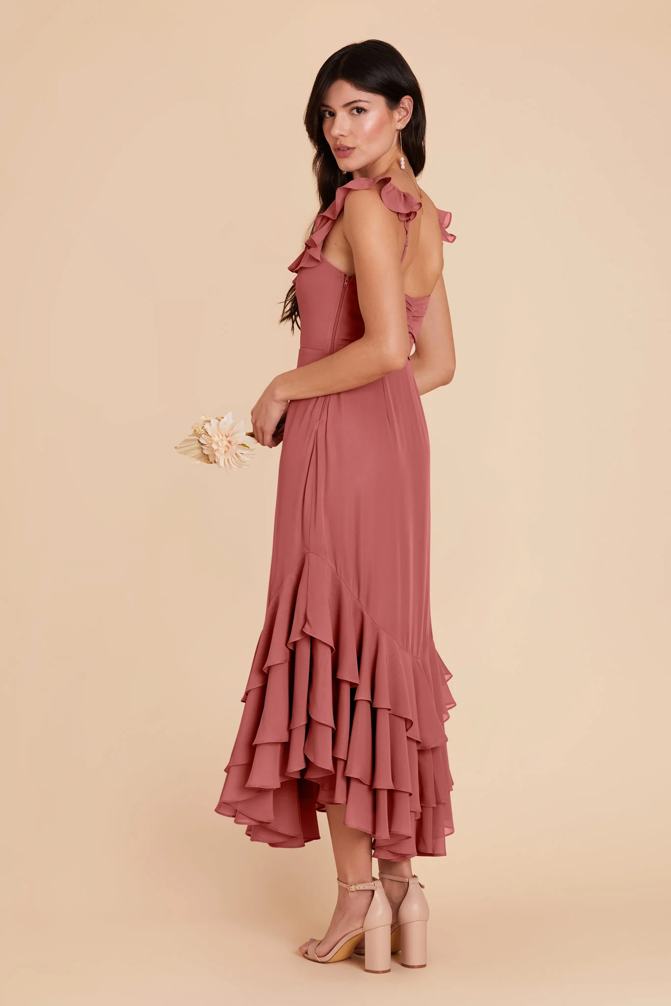 Ginny Chiffon Dress - Mulberry - Image 6