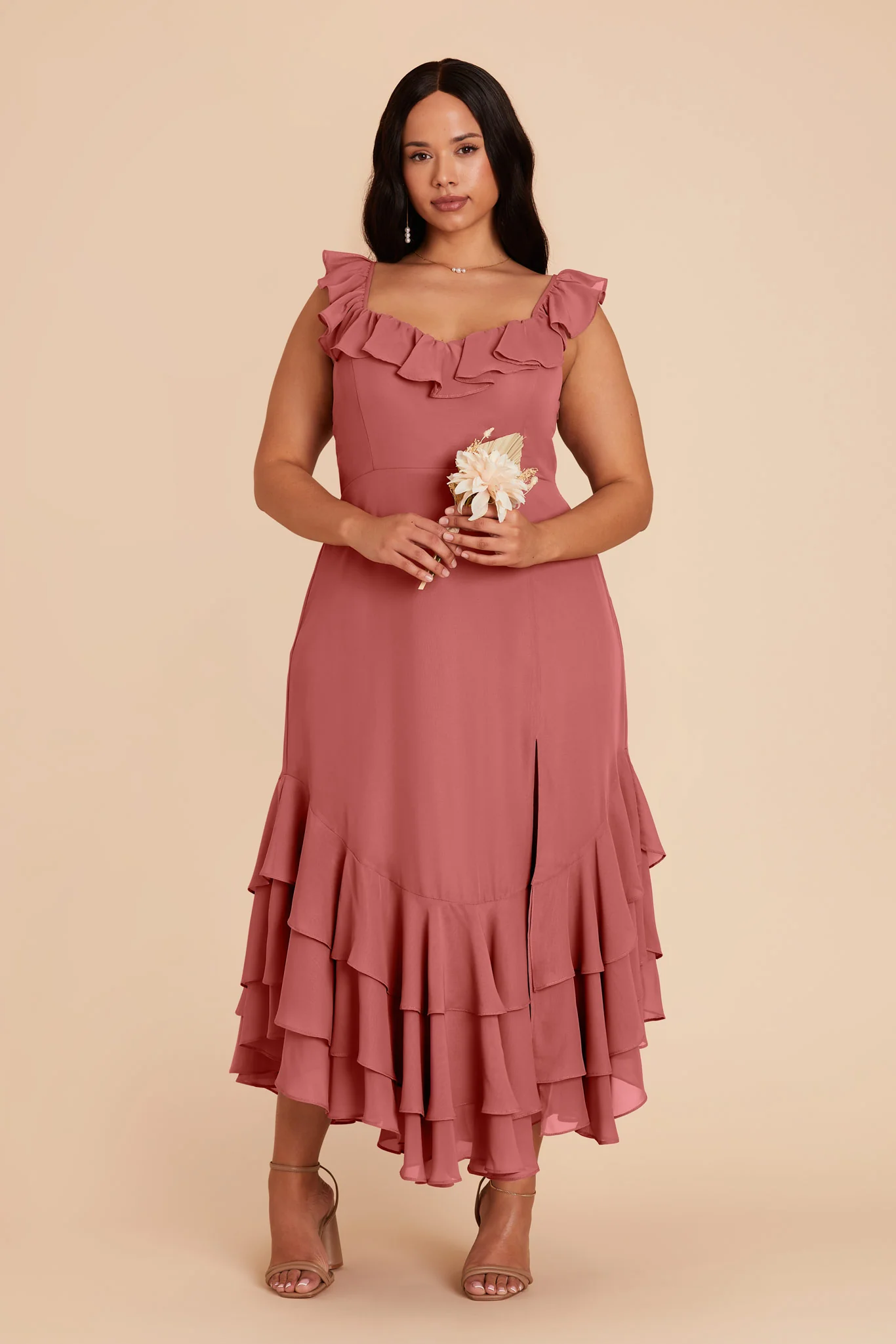 Ginny Chiffon Dress - Mulberry - Image 8