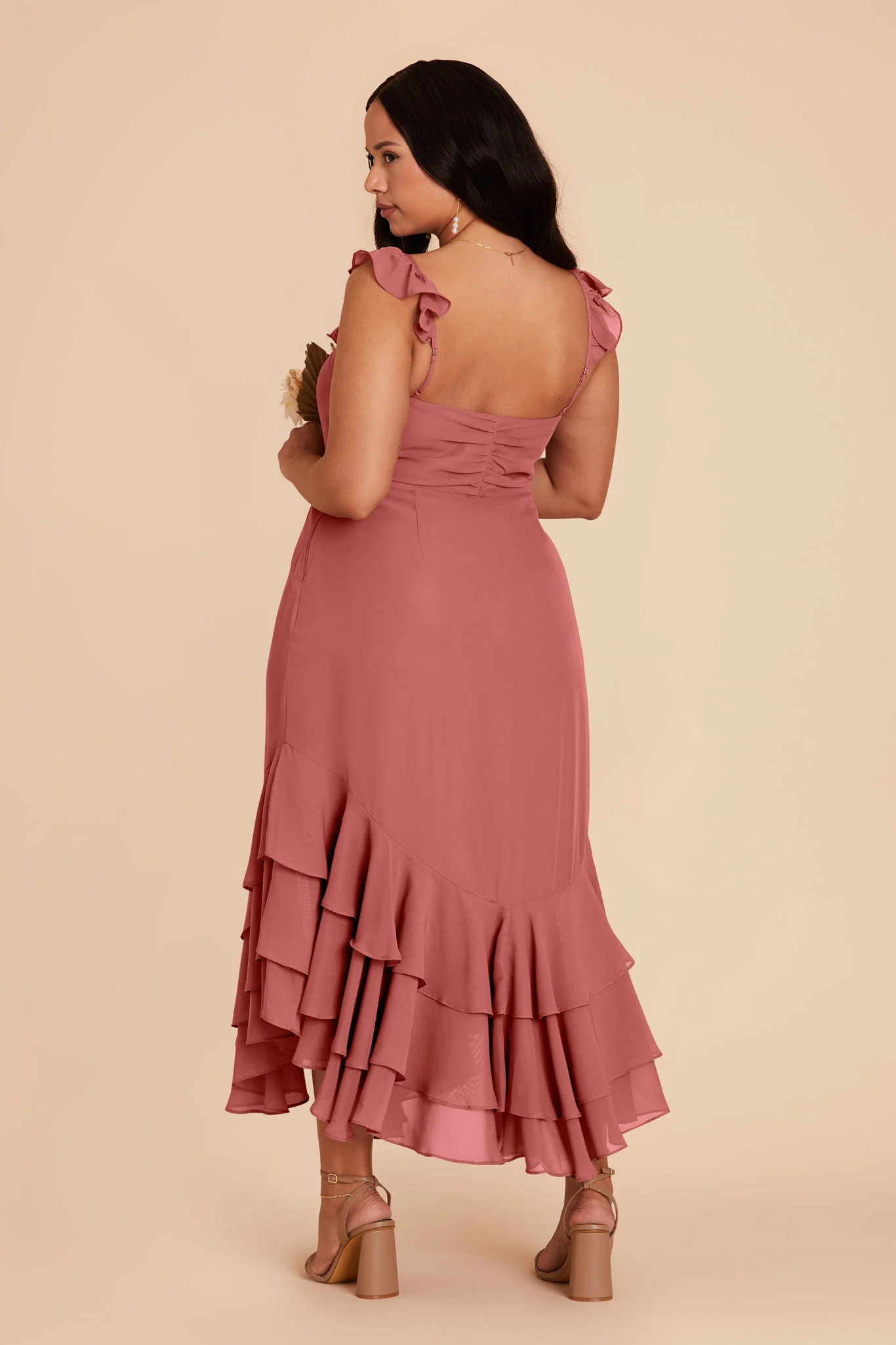 Ginny Chiffon Dress - Mulberry - Image 9
