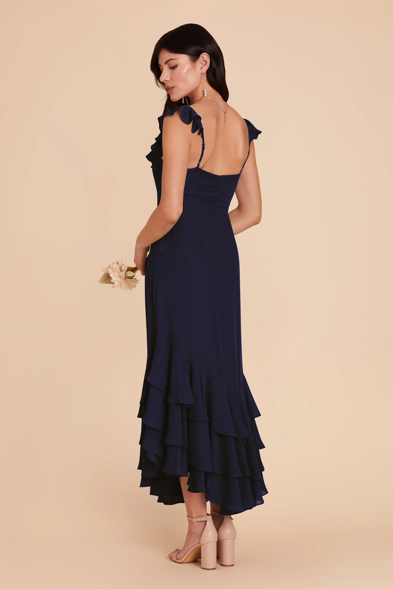 Ginny Chiffon Dress - Navy - Image 5