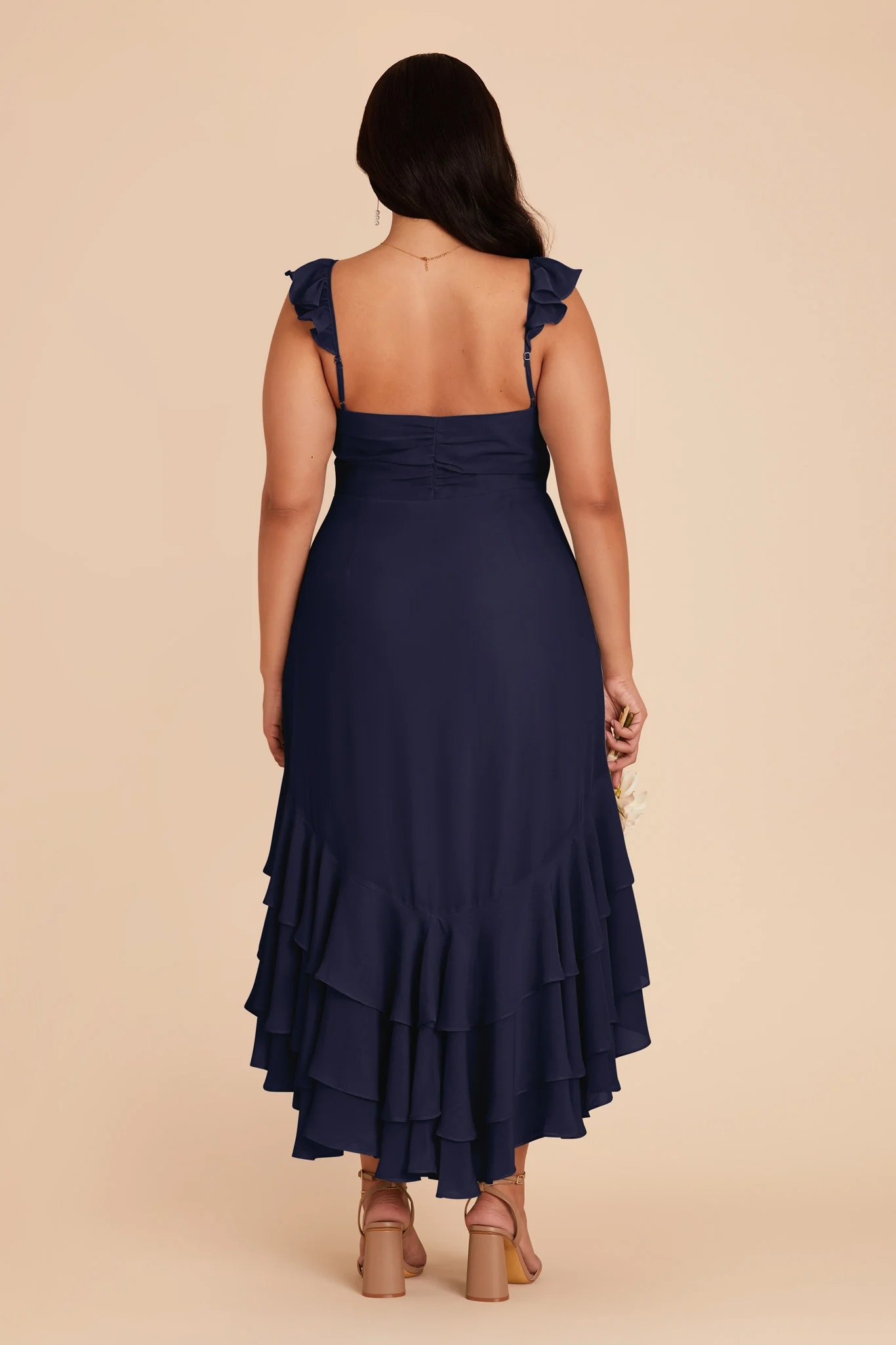Ginny Chiffon Dress - Navy - Image 8