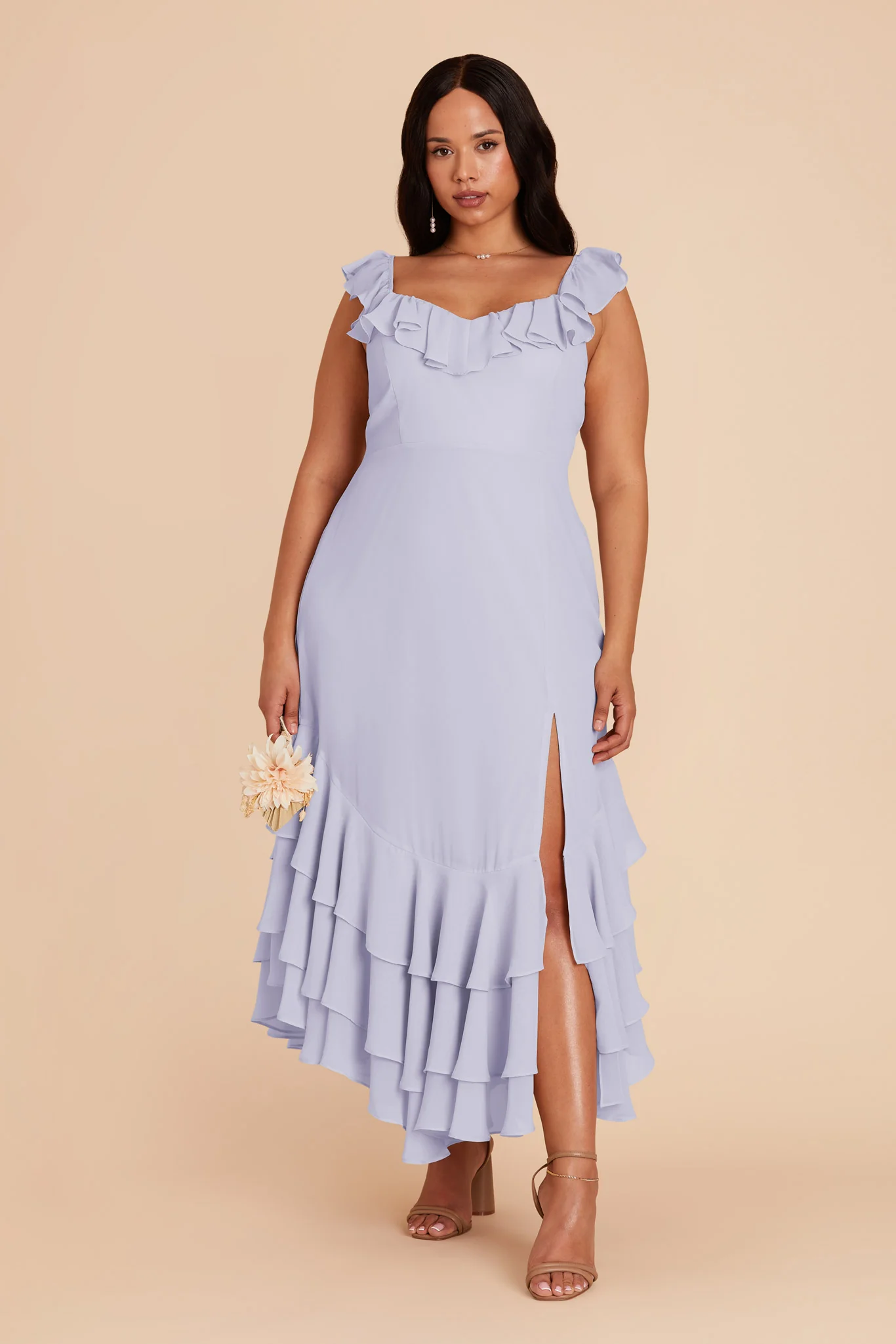 Ginny Chiffon Dress - Periwinkle Blue - Image 2