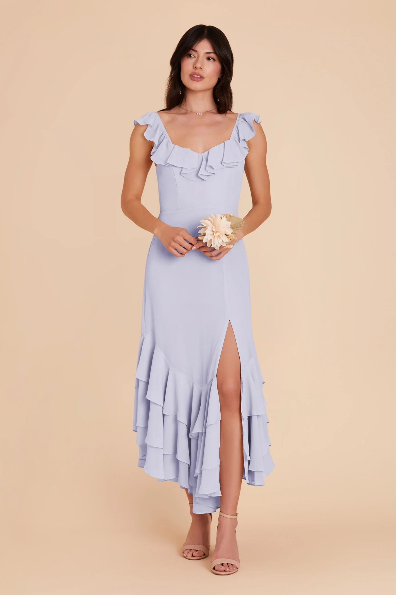 Ginny Chiffon Dress - Periwinkle Blue - Image 3